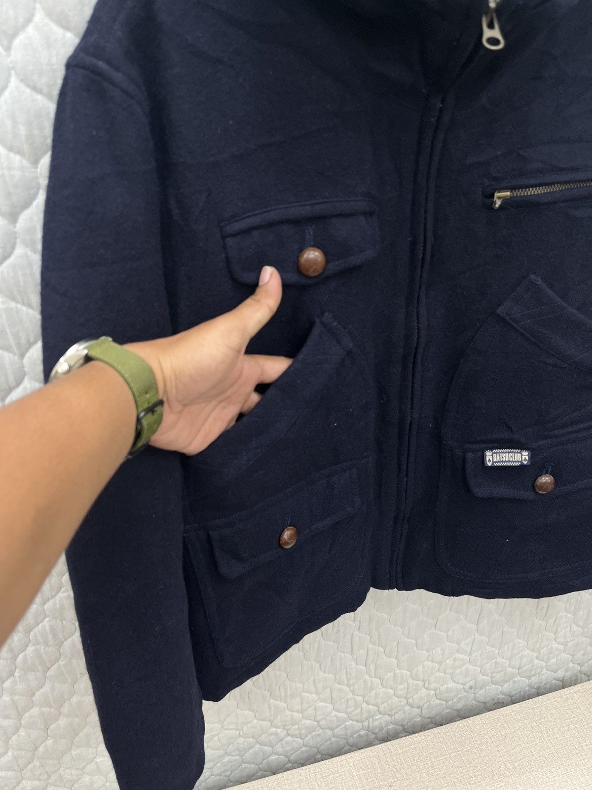 Japanese Brand 🔥🔥🔥ARCHIVE BATSU CLUB HOODIE WOOL JACKET Size M / US 6-8 / IT 42-44 - 14 Thumbnail