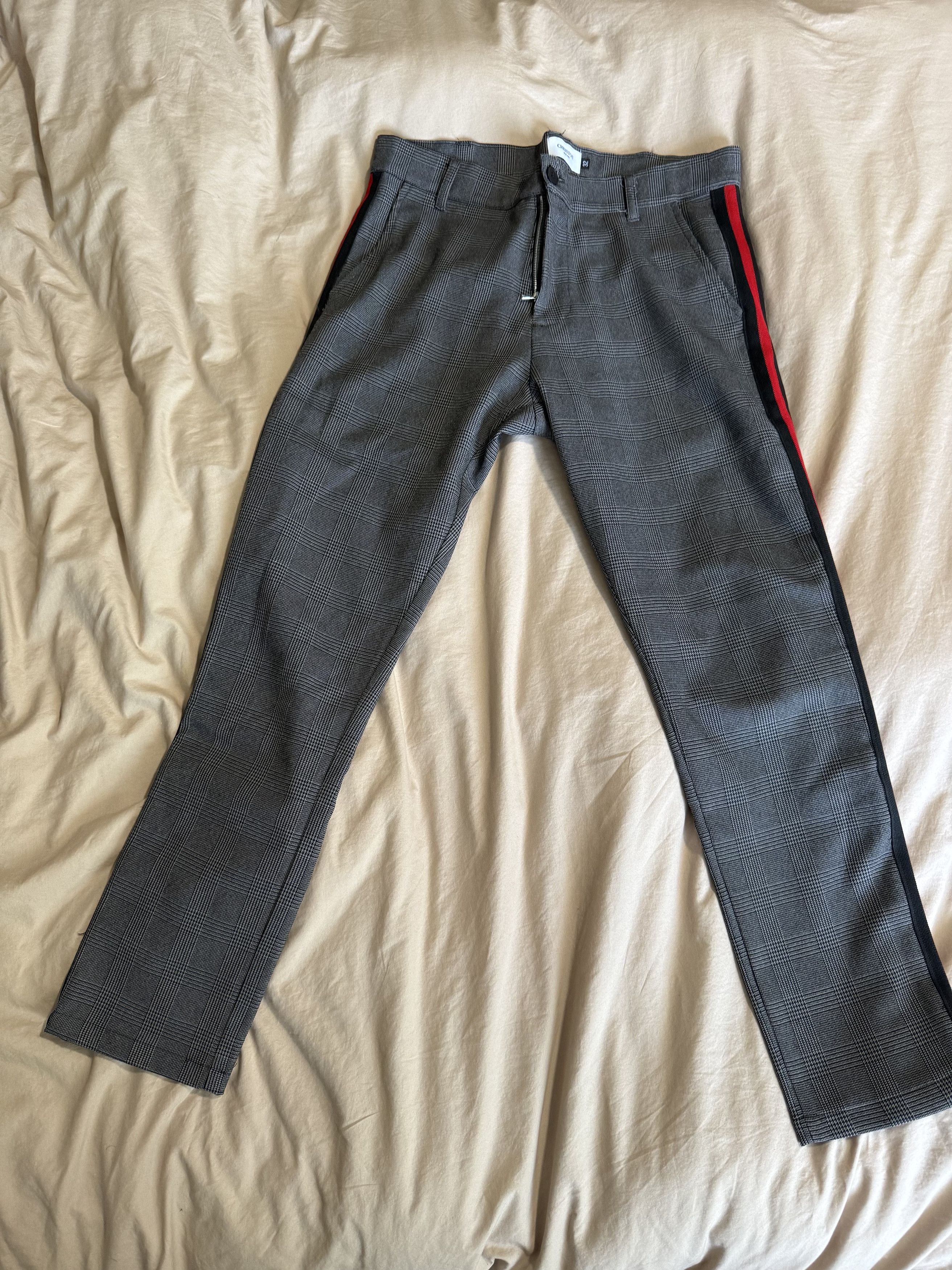 Christos New York Christos New York THE CARTER TROUSERS - BLACK/RED Size US 32 / EU 48 - 1 Thumbnail
