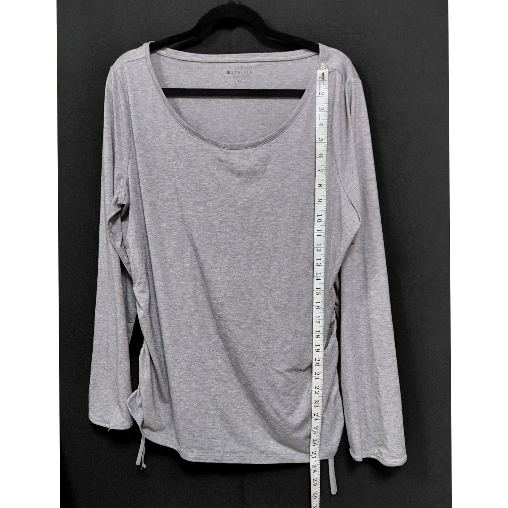 Athleta Athleta Ruched Long Sleeve Gray Knit Women XL Size XL / US 12-14 / IT 48-50 - 7 Thumbnail