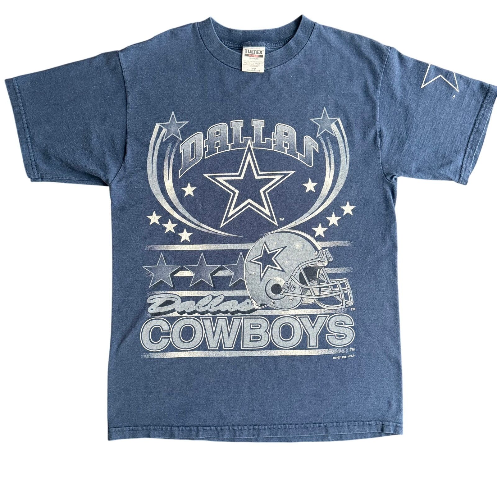 Tultex Vintage 90s Dallas Cowboys NFL Graphic T Shirt Tultex Large Size US L / EU 52-54 / 3 - 3 Thumbnail