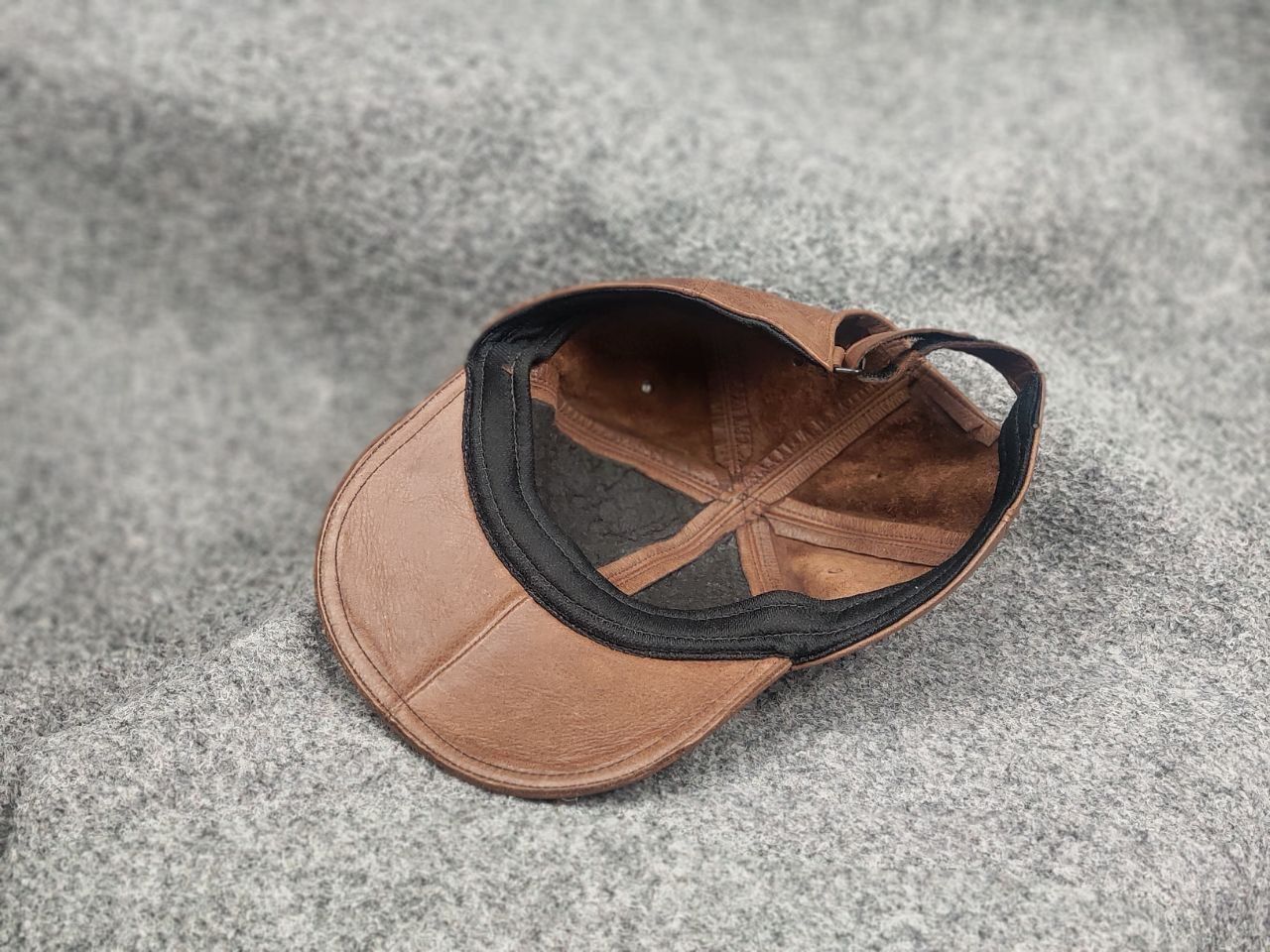 Vintage Vintage Brown Genuine Leather Baseball hat Design cap Unisex Size ONE SIZE - 7 Thumbnail