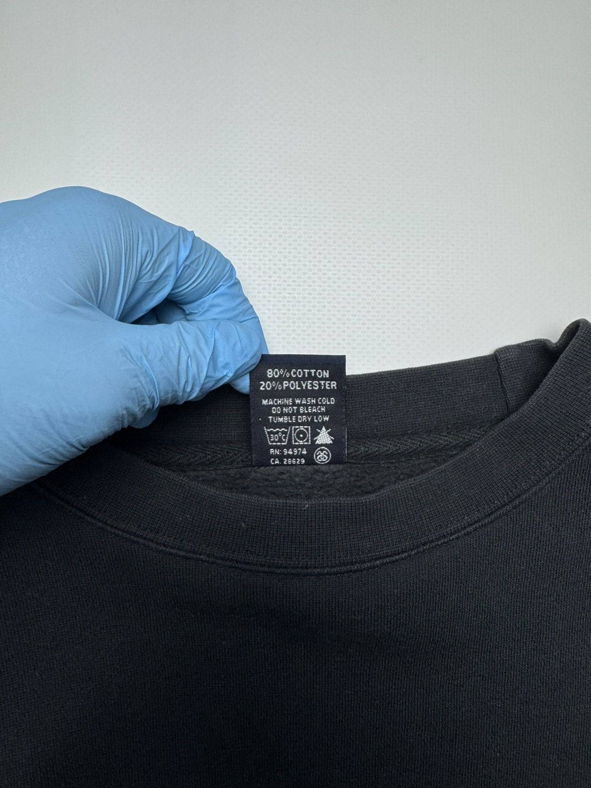 Stussy Stüssy Script Appliqué Crewneck Sweatshirt – Size M/L Size US L / EU 52-54 / 3 - 5 Thumbnail