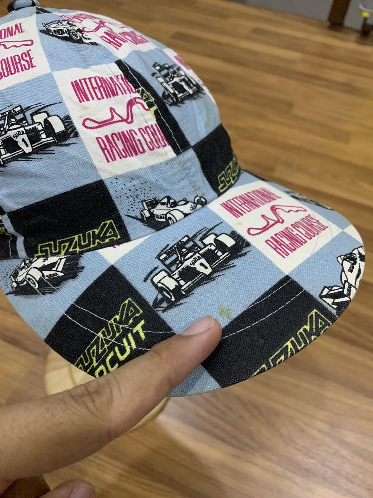 Japanese Brand × Vintage VTG 1980s SUZUKA RACING CIRCUIT STRETCHABLE CAP HAT Size ONE SIZE - 5 Thumbnail