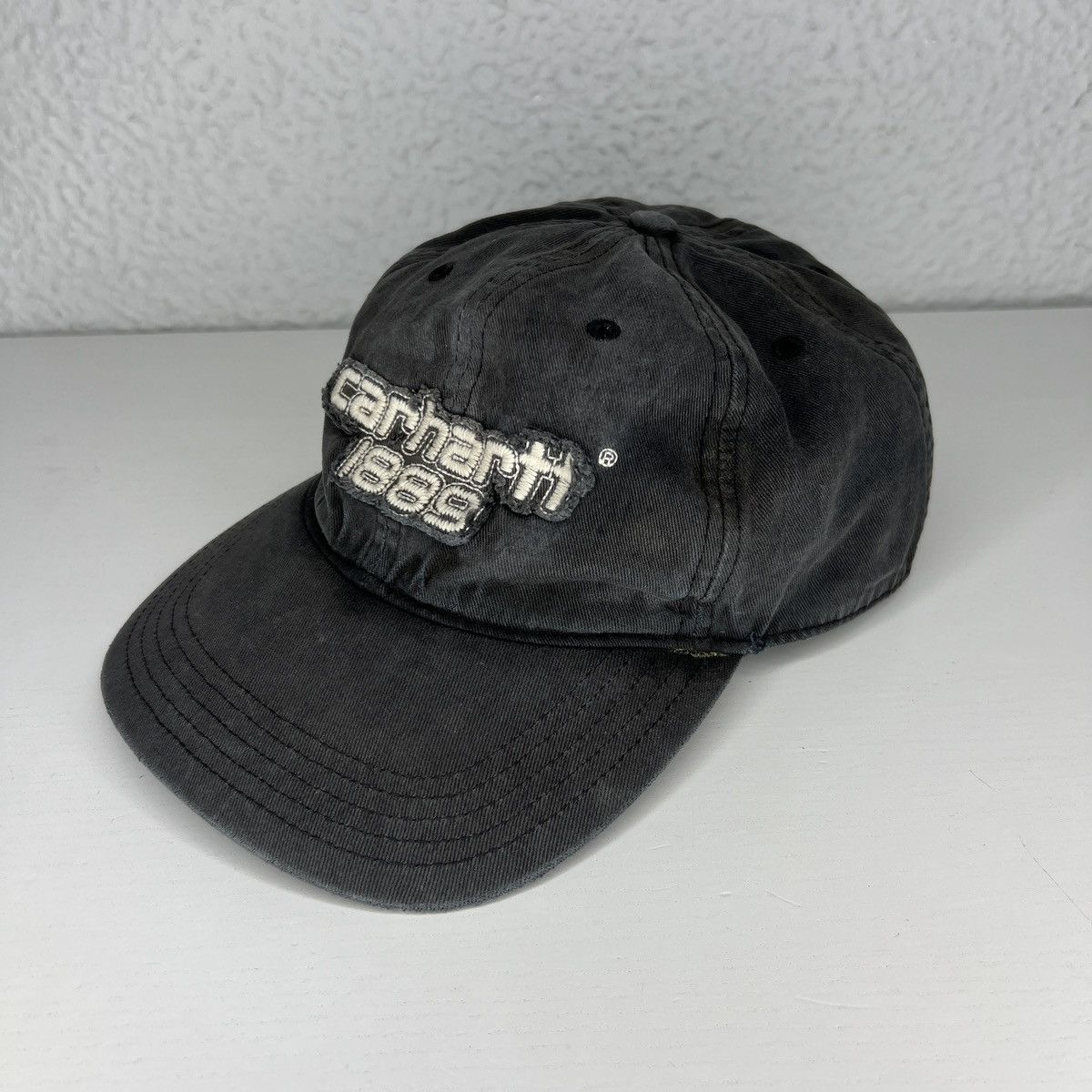 Carhartt Carhartt WiP Hat Cap 1889 Black Faded Distressed Ripped Size ONE SIZE - 2 Thumbnail