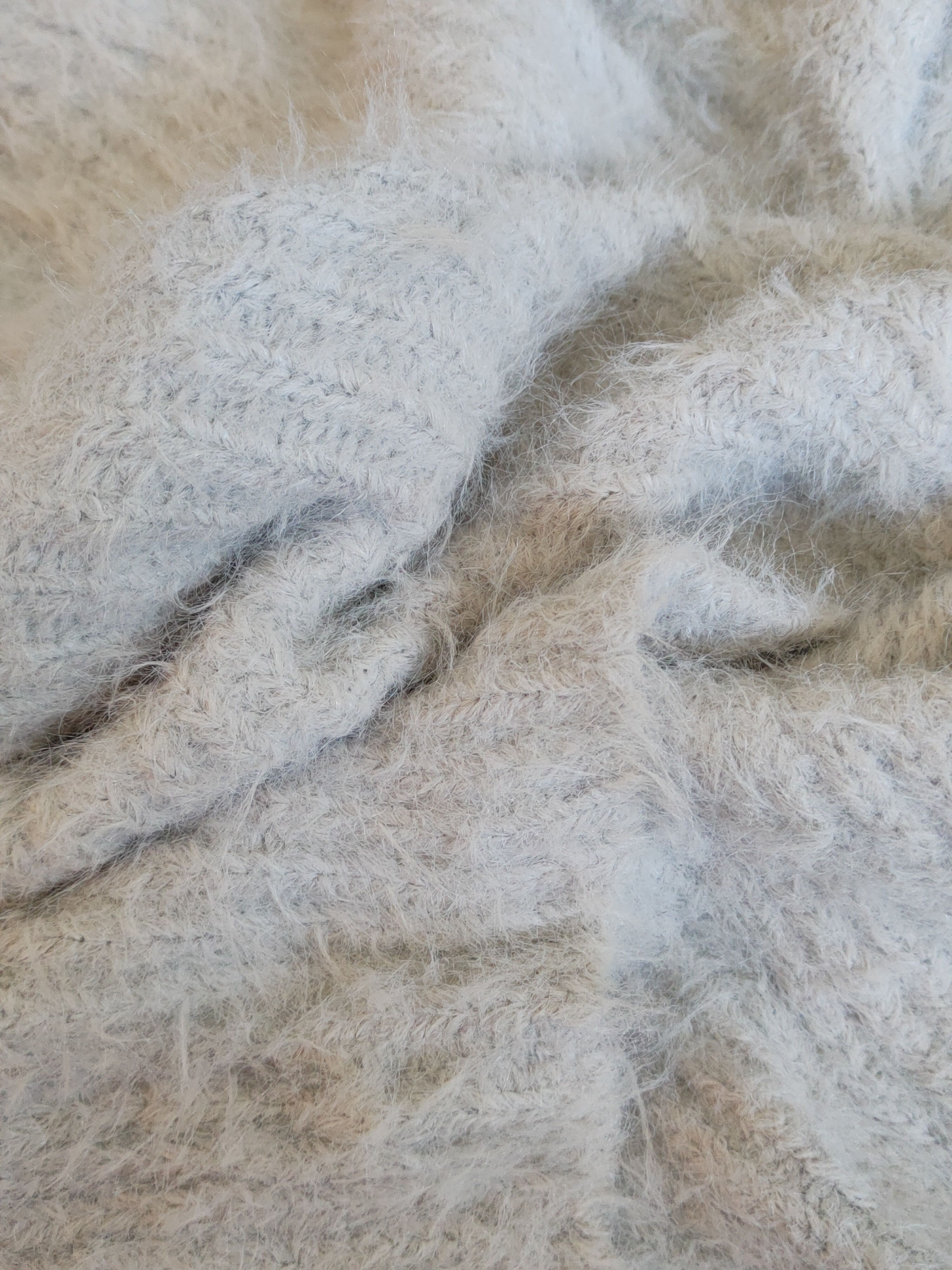 Japanese Brand × Vintage Japanese Brand Gray Shag Shaggy Fur Mohair Knitwear #S1898 Size M / US 6-8 / IT 42-44 - 10 Thumbnail