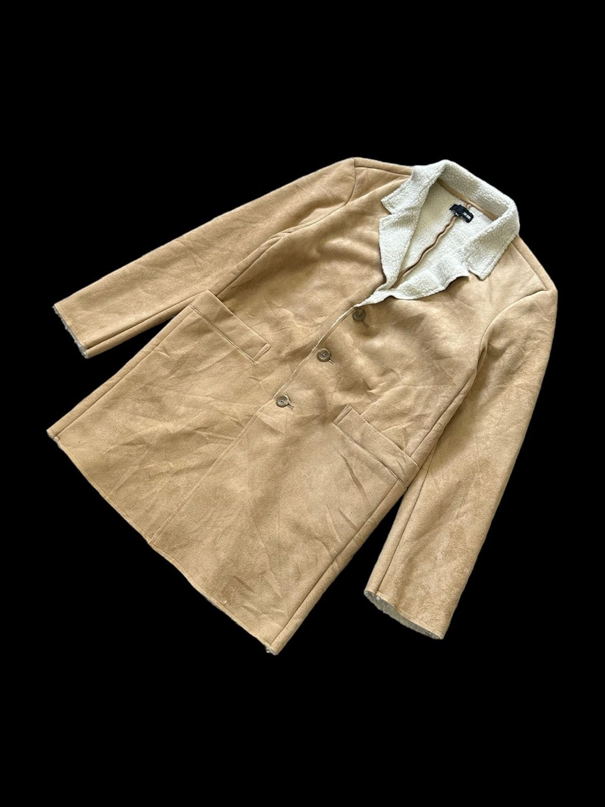 Japanese Brand Avant-garde Rubik moleskin Sherpa long coat Size US L / EU 52-54 / 3 - 7 Thumbnail