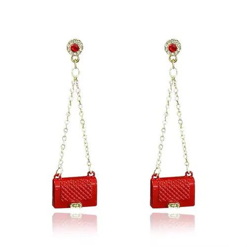 Other Fashion Elegant Shoulder Bag Long Dangle Drop Earrings Size ONE SIZE - 3 Thumbnail