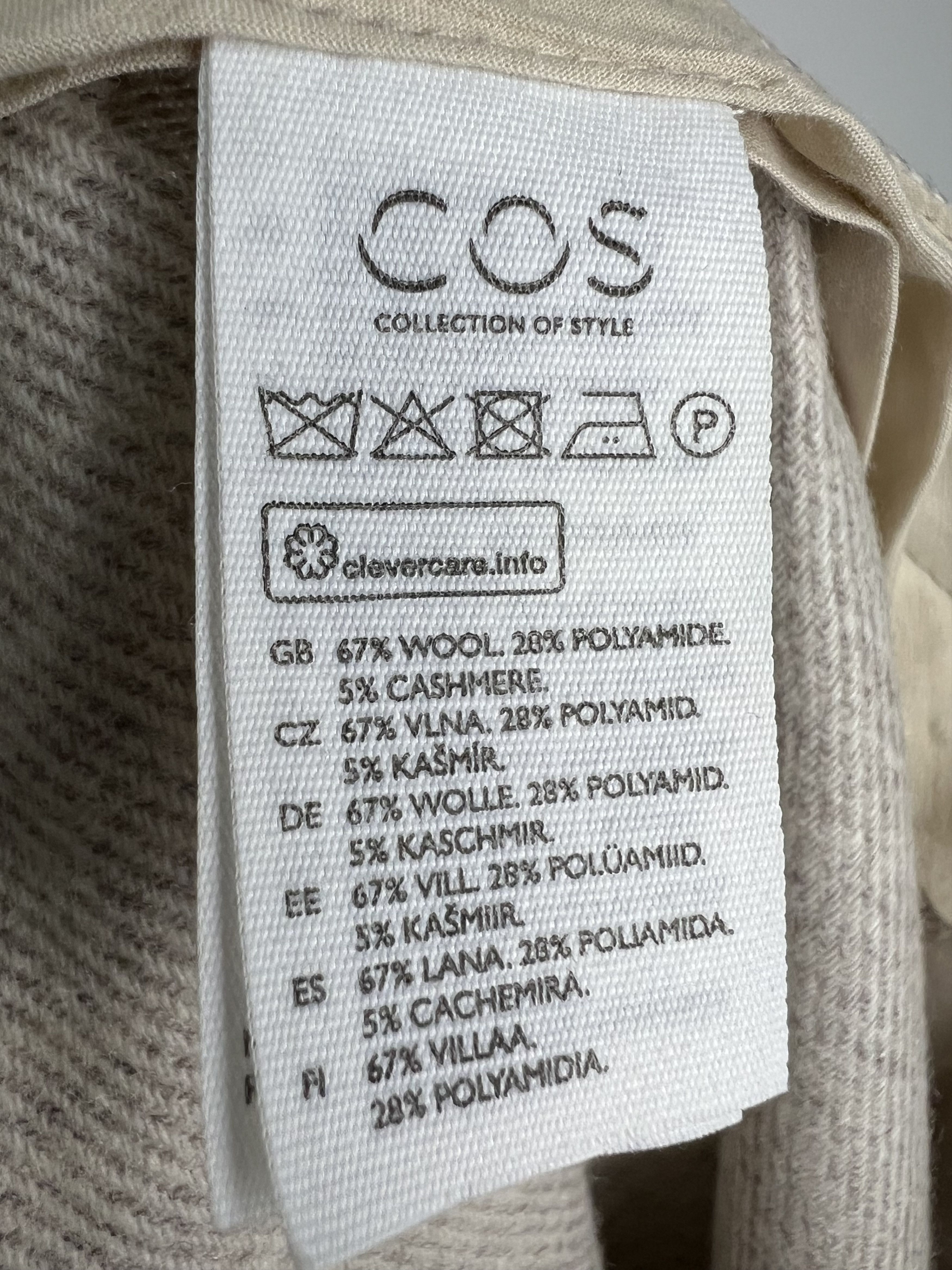 Cos COS Women's Gray Wool Cashmere Pants Size EUR42 Size 34" / US 12 / IT 48 - 11 Thumbnail