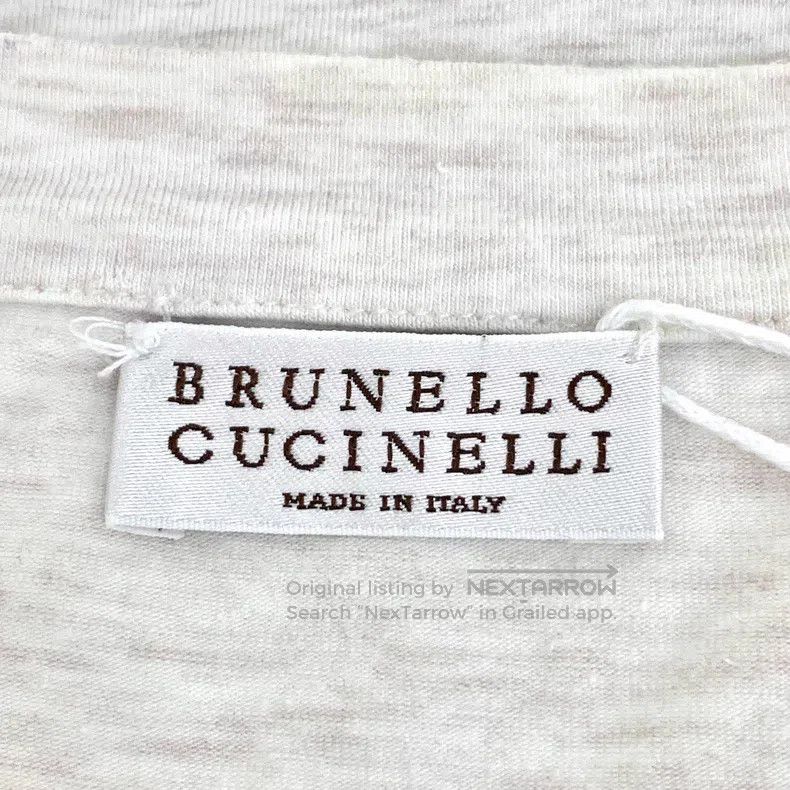 Brunello Cucinelli Brunello Cucinelli White Letter Beaded Crew Neck Short Sle Size XS / US 0-2 / IT 36-38 - 5 Thumbnail
