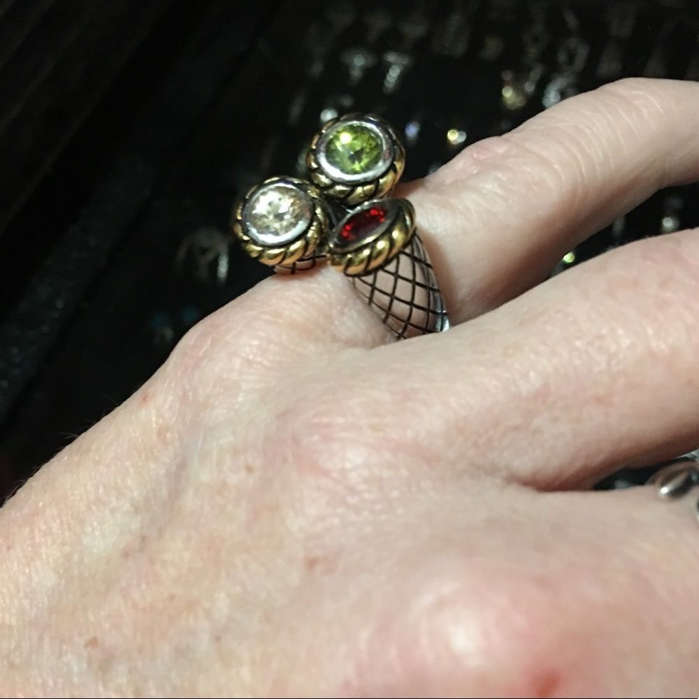 The Unbranded Brand Designer Inspired CZ Sterling Silver Ring Size 6 Size ONE SIZE - 9 Thumbnail