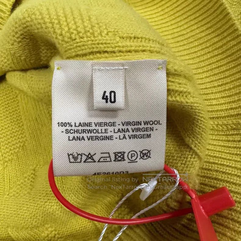 Hermes Hermes Luminescent Yellow Jacquard Knit Sweater Size S / US 4 / IT 40 - 7 Thumbnail