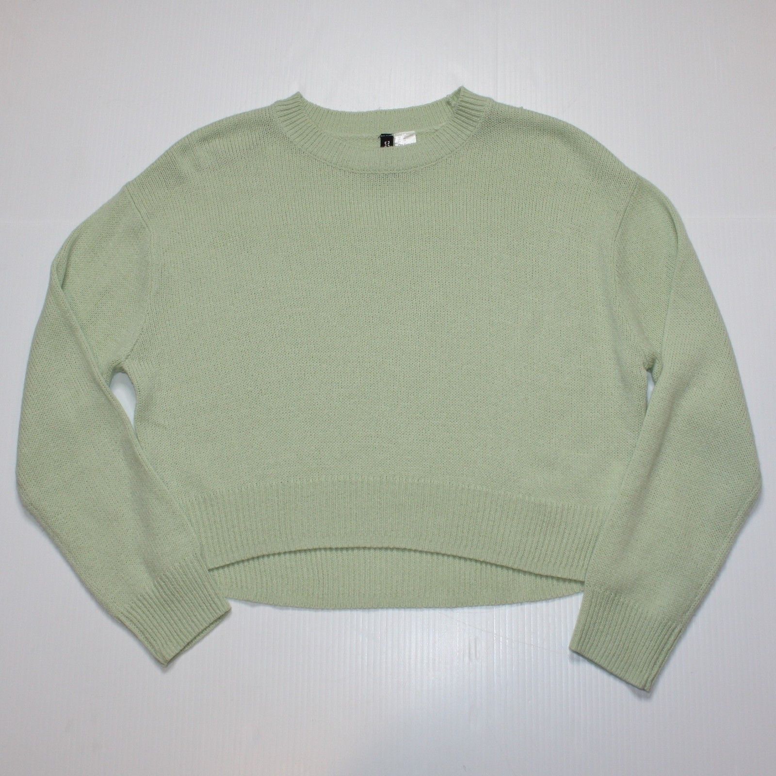 H&M Divided Knit Pullover Crop Sweater Top in Light Green Color Size XS / US 0-2 / IT 36-38 - 1 Thumbnail