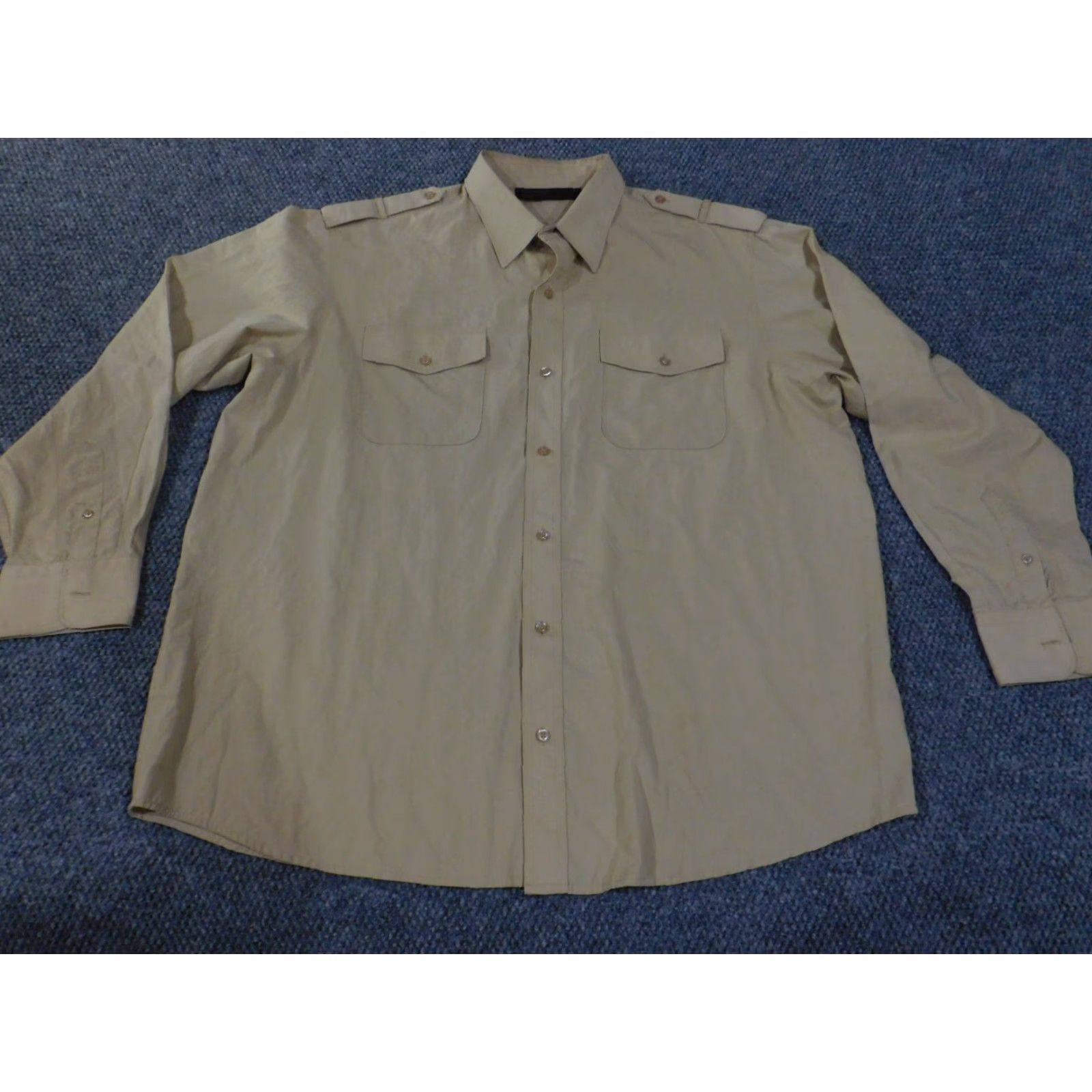 Rocawear Rocawear Shirt 4XL Mens Beige Knit Button-Up Pocket Collared Long Sleeve Retro Vintage Classic 90s Hip-Hop Size US XXL / EU 58 / 5 - 4 Thumbnail