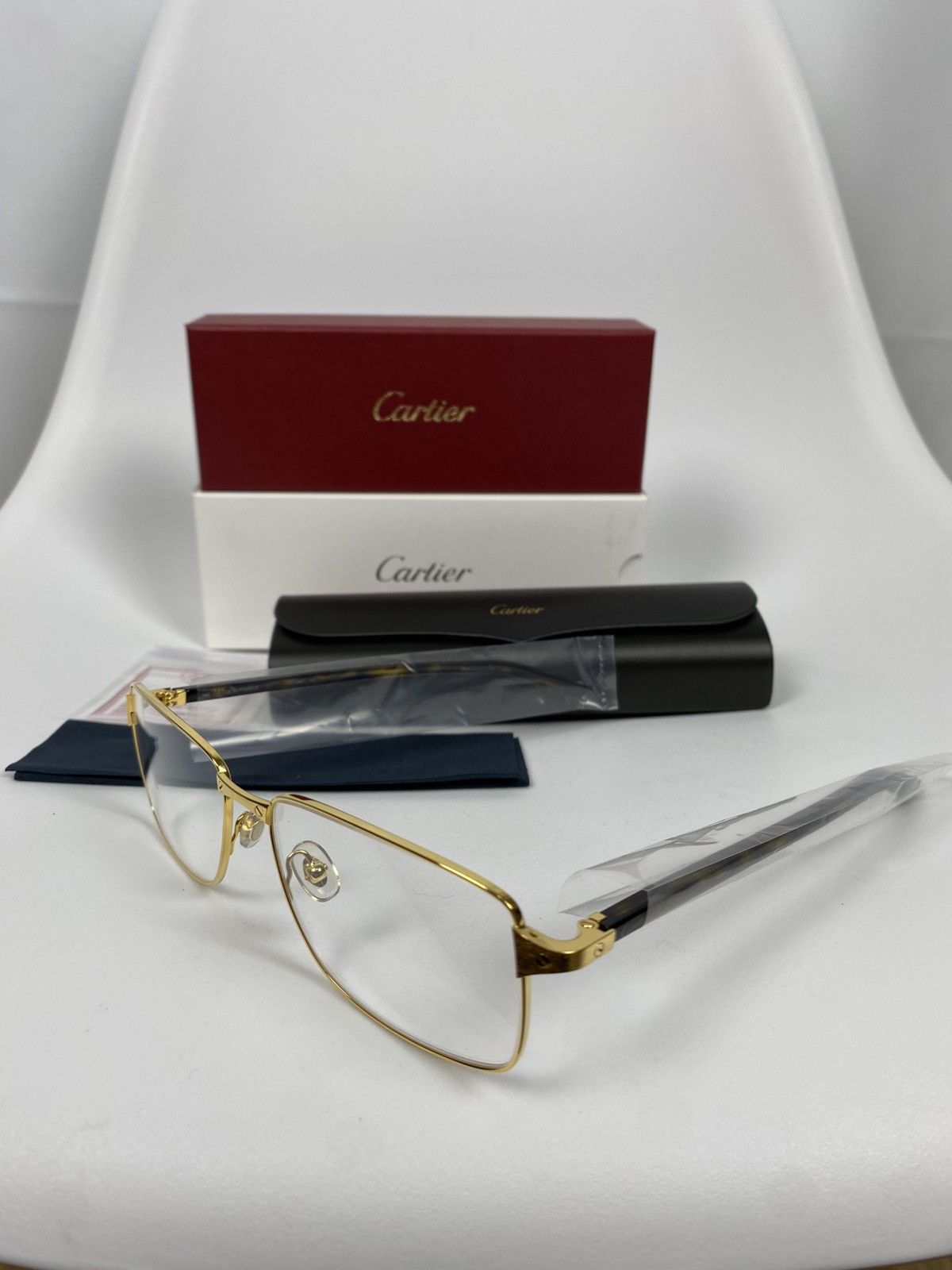 Cartier Cartier CT0040o Gold Frame Glasses New One Size Size ONE SIZE - 2 Thumbnail