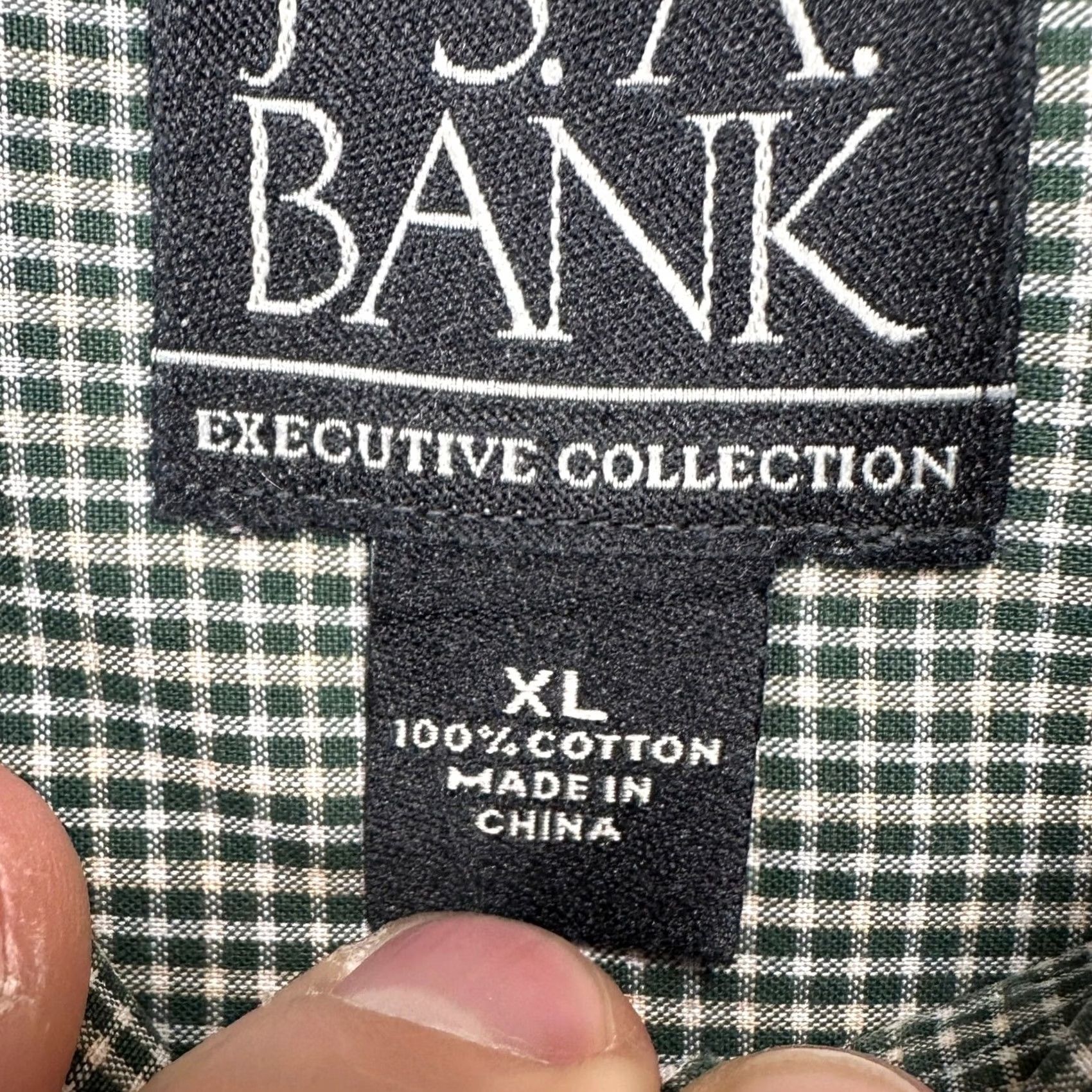 Jos. A. Bank Jos. A. Bank Mens Button Down Shirt XL Green Plaid Long Sleeve Pocket Casual Size US XL / EU 56 / 4 - 5 Thumbnail