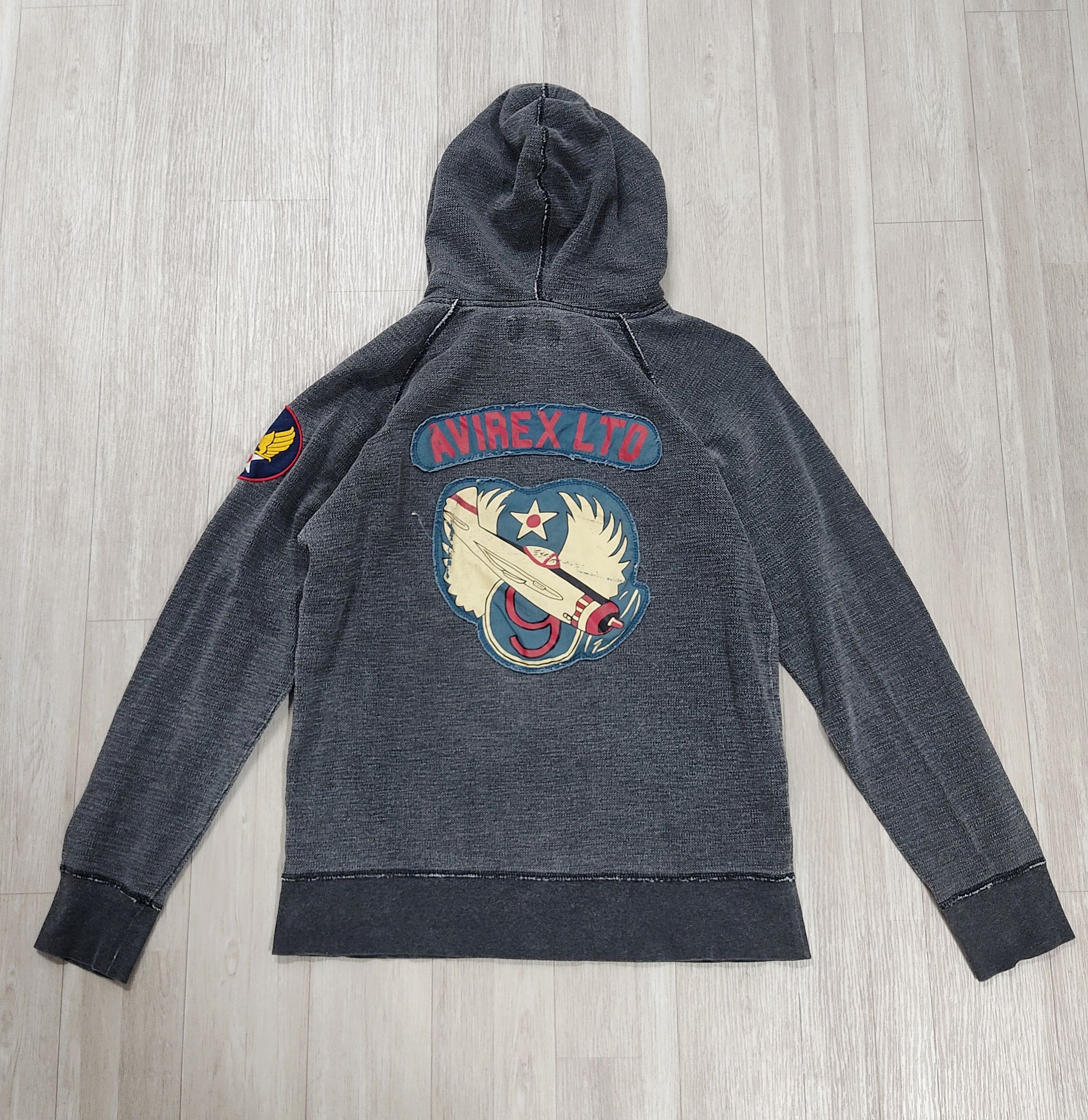 Avirex Avirex Spell Out Back Hit USAF Hooded Sweatshirt Size US M / EU 48-50 / 2 - 4 Thumbnail