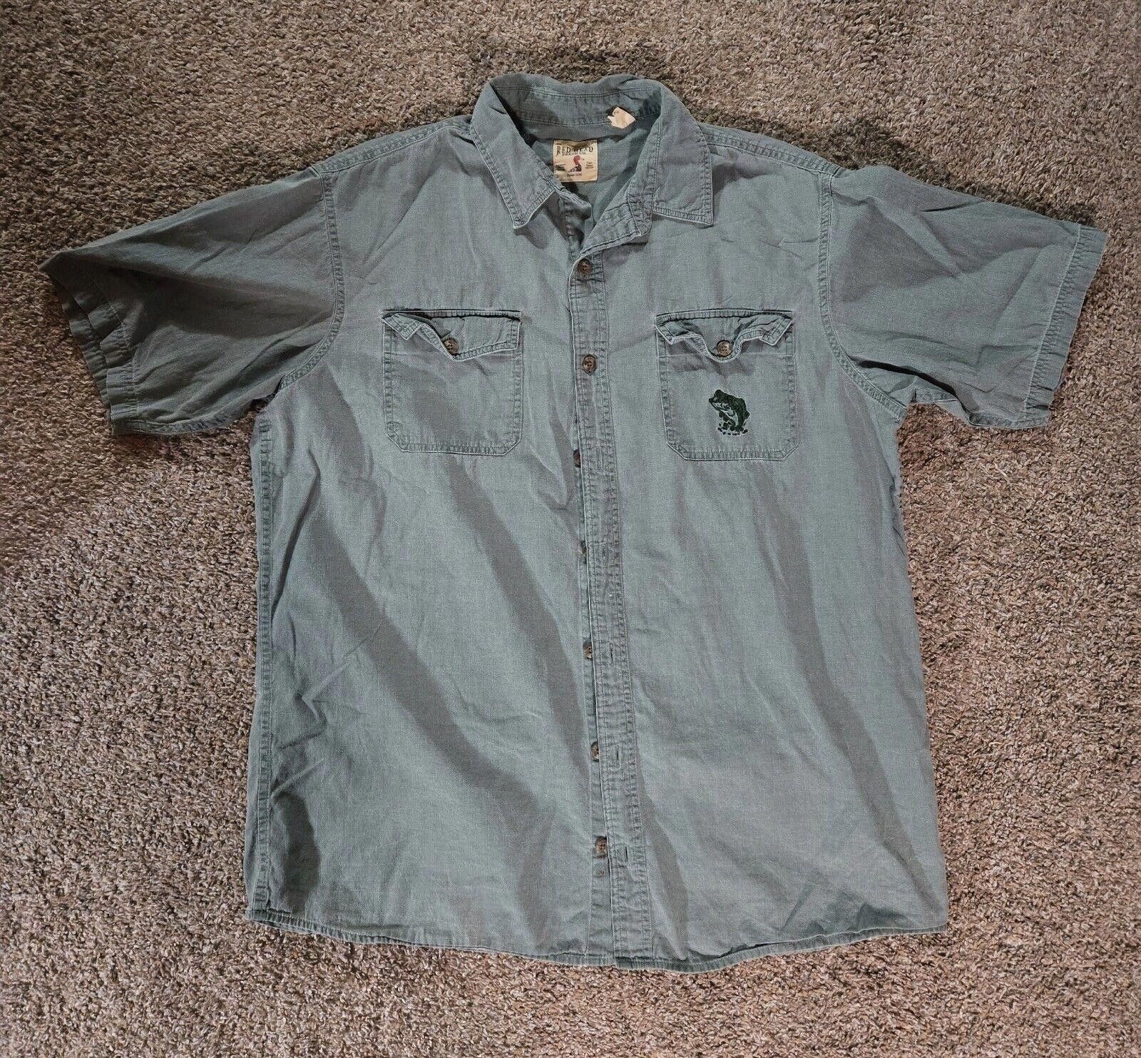 Redhead Red Head Brand Button Up Collared Shirt Bass On Pocket XLT Size US XL / EU 56 / 4 - 1 Thumbnail