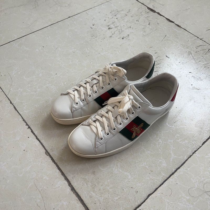 Gucci Gucci Ace Leather Sneakers for Men Size US 8 / EU 41 - 1 Thumbnail