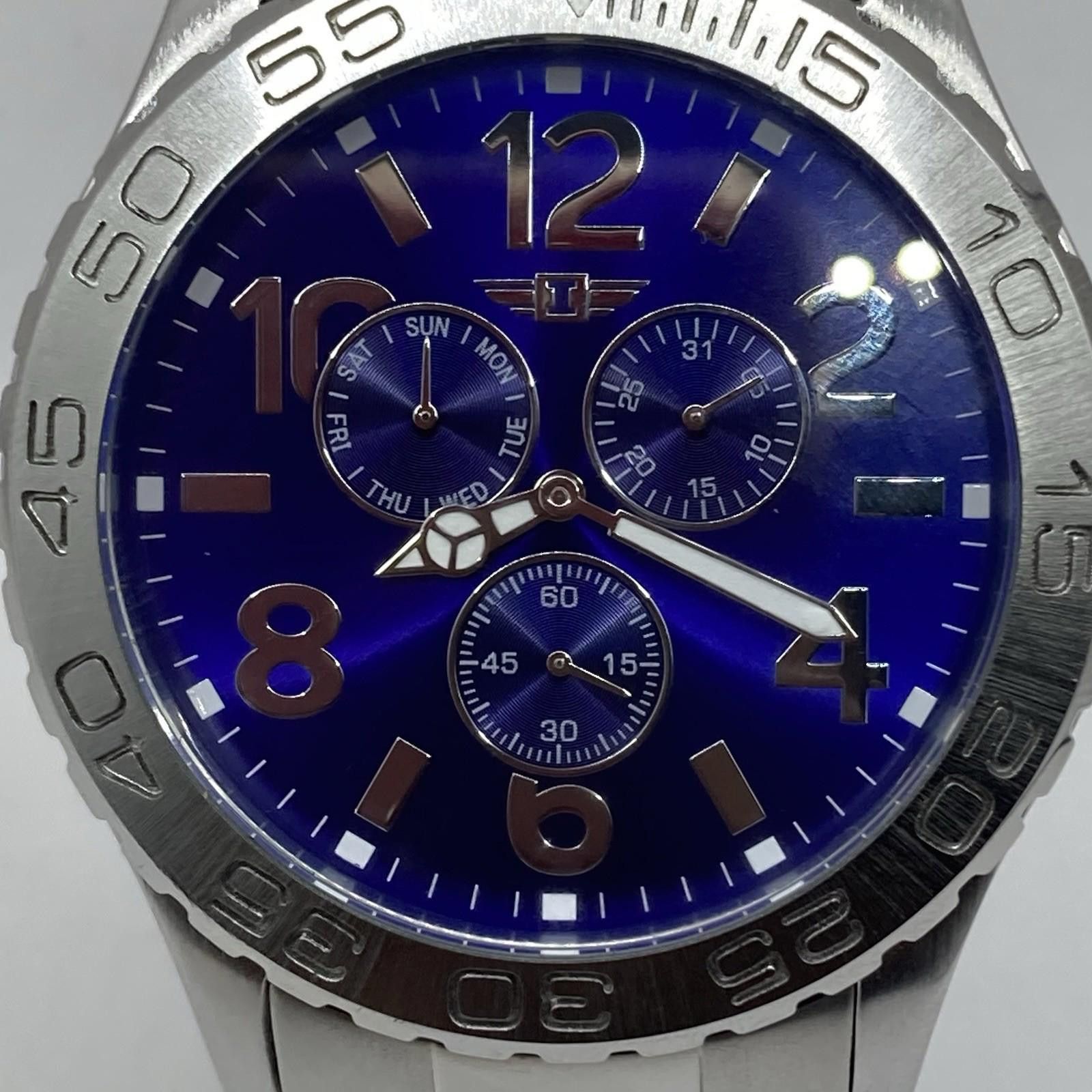 Invicta I By Invicta Men’s Diver Watch Blue Dial Silver Steel Band Size ONE SIZE - 3 Thumbnail