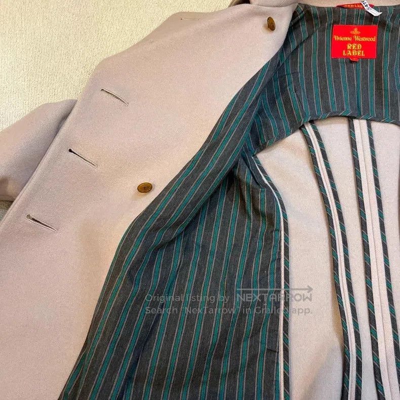 Vivienne Westwood Vivienne Westwood Beige Wool Coat Jacket, Vintage Mid-Cent Size L / US 10 / IT 46 - 4 Thumbnail