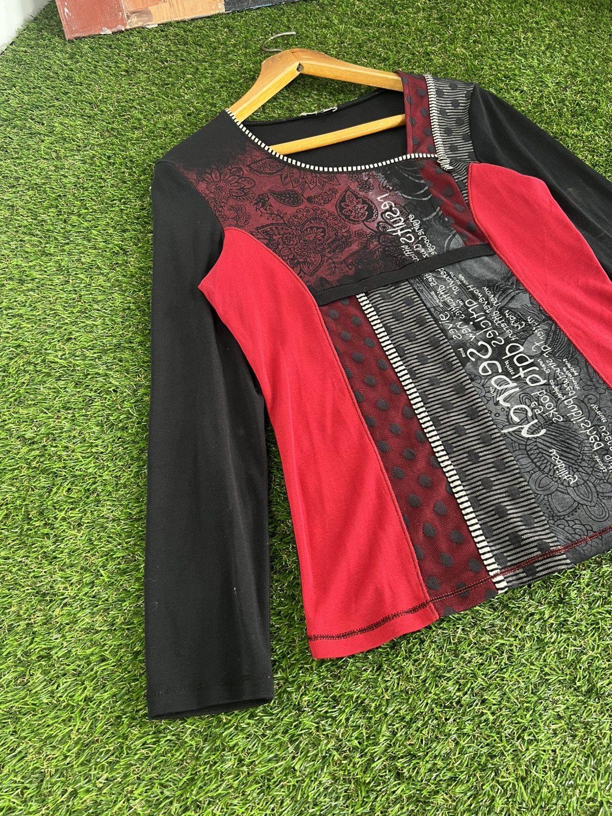 Japanese Brand Save the Queen avant garde vintage JPG style mesh longsleeve Size M / US 6-8 / IT 42-44 - 5 Thumbnail