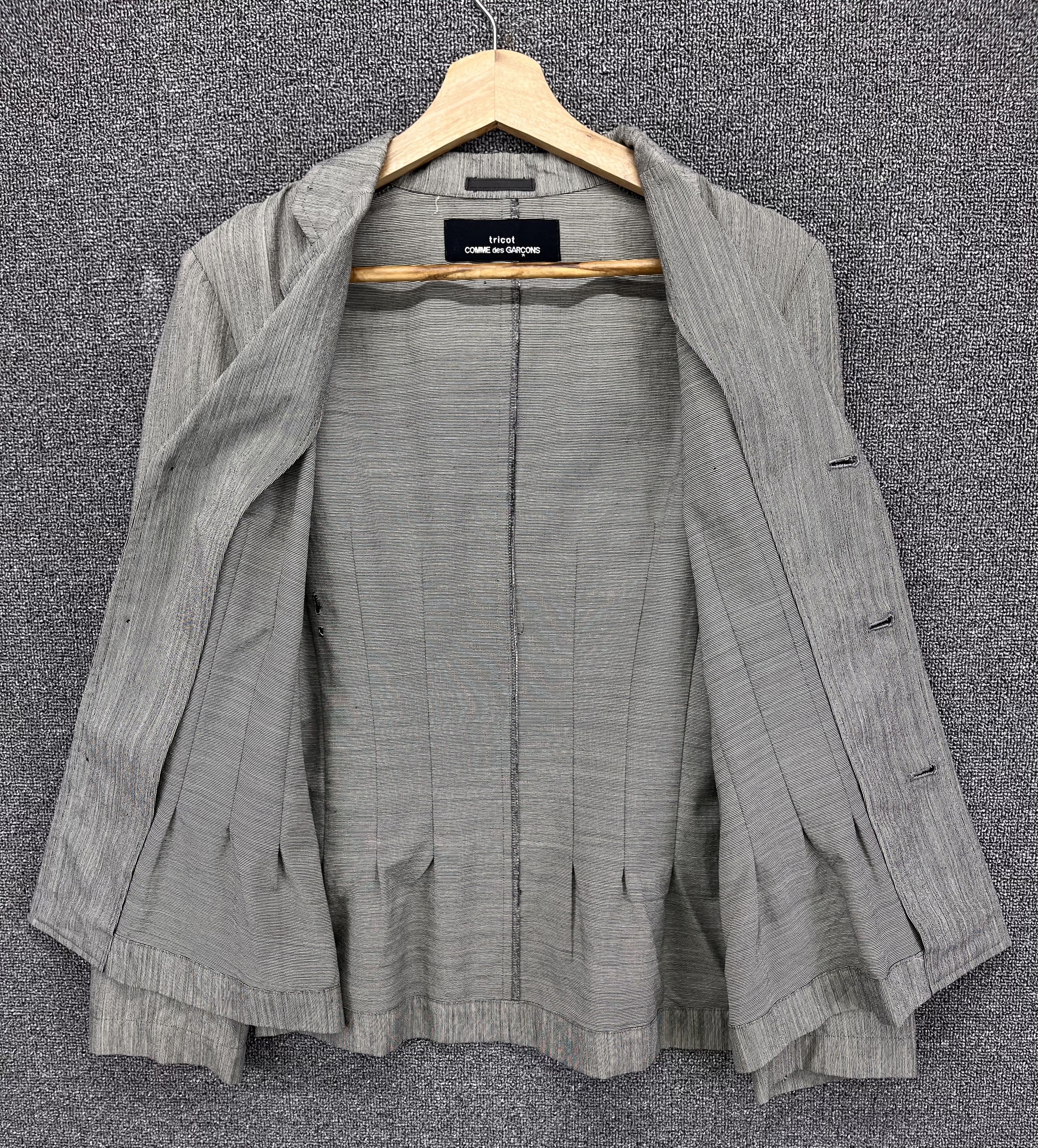 Comme des Garcons Vintage 90s Comme Des Garcon Tricot Wool Blazer Coat Jacket Size M / US 6-8 / IT 42-44 - 7 Thumbnail
