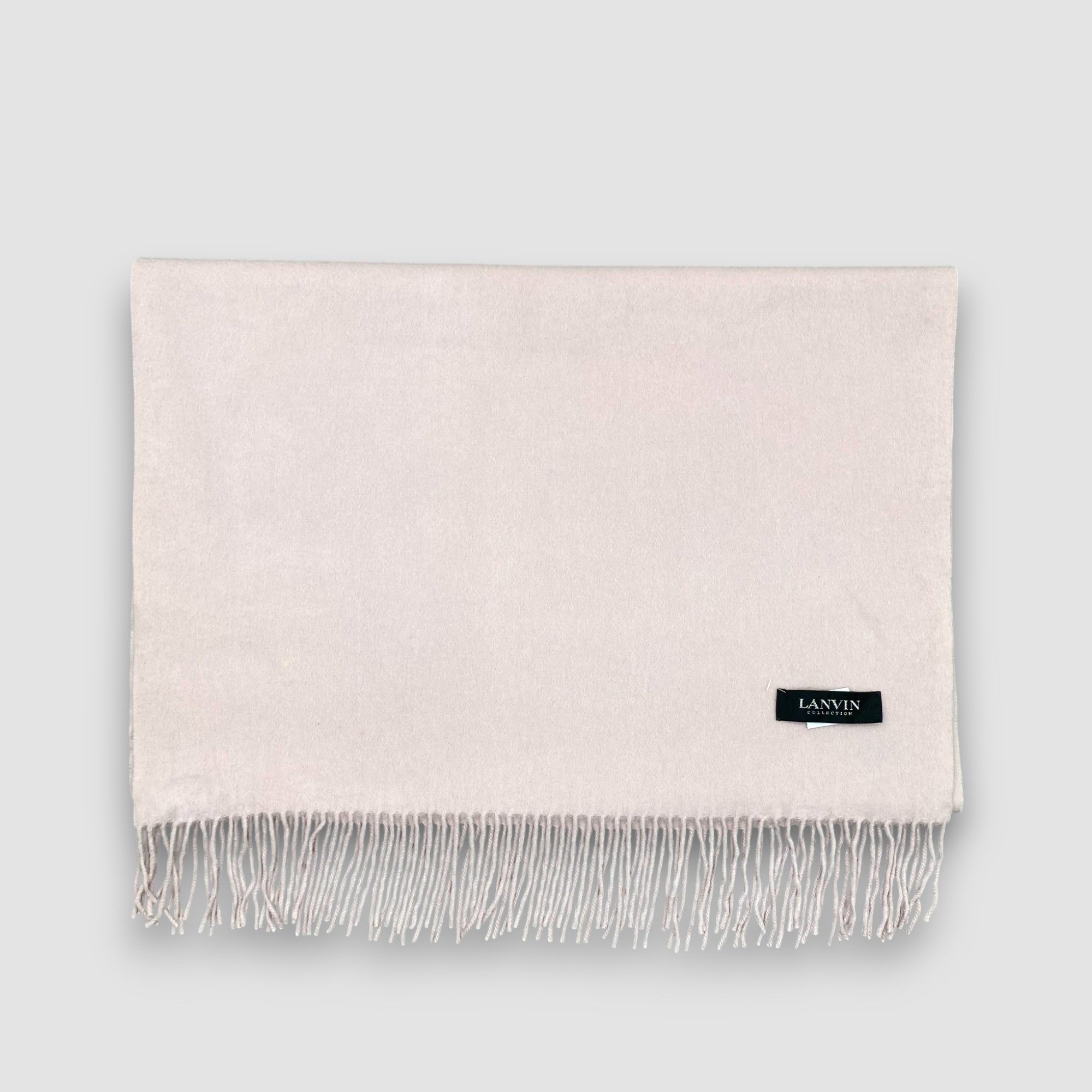 Lanvin Vintage Lanvin Scarf Muffler Cashmere Fringe Scarves Size ONE SIZE - 2 Thumbnail