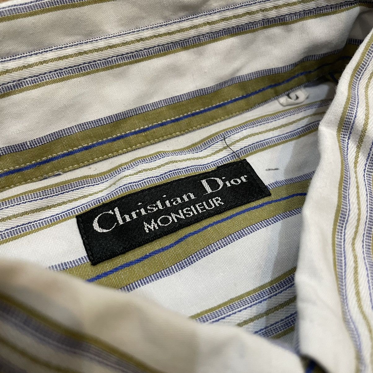 Christian Dior Monsieur Christian Dior Button Up Shirt Striped Workwear Size US L / EU 52-54 / 3 - 3 Thumbnail