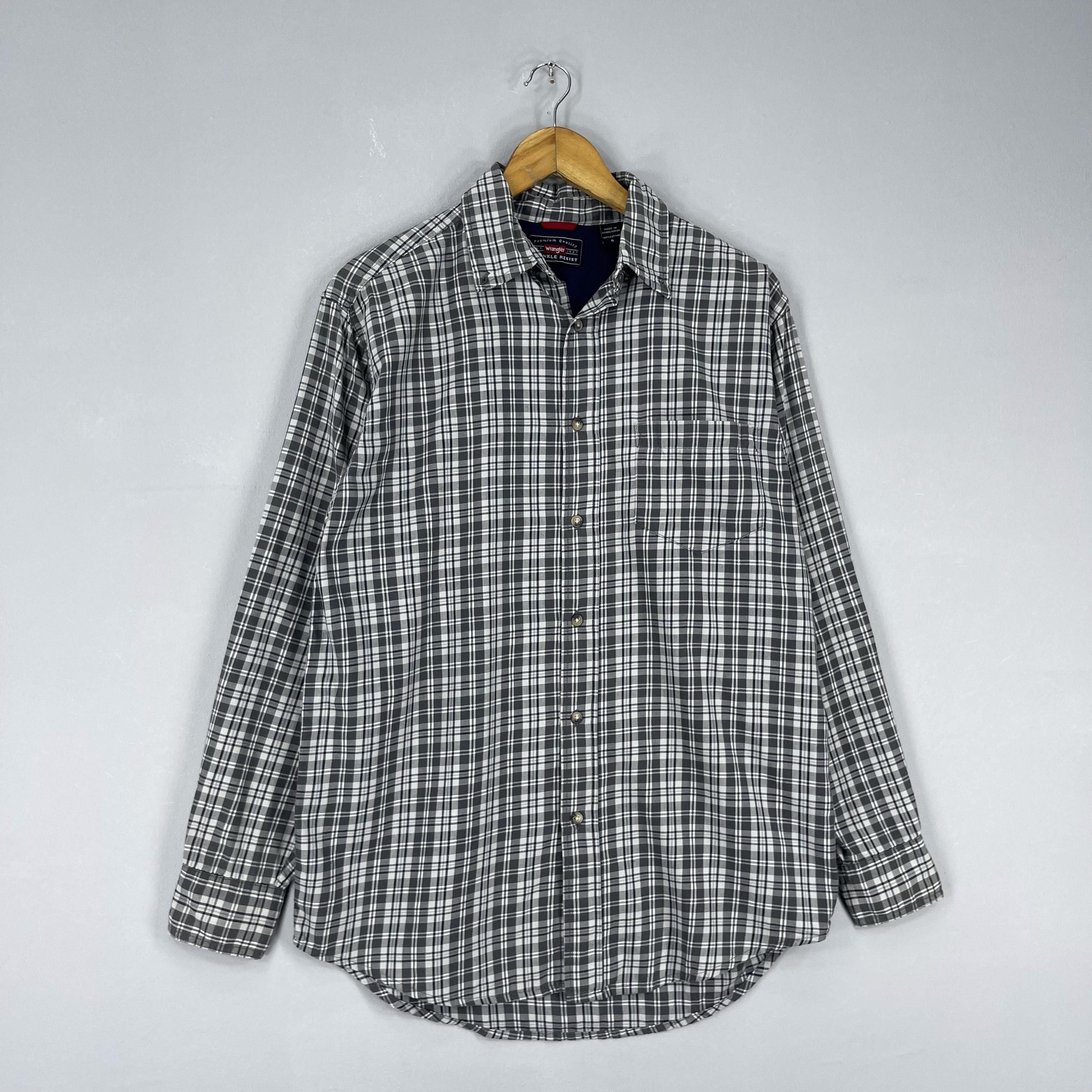 Wrangler Vintage 90's WRANGLER Plaid Checkered Tartan Flannel Shirt Size US S / EU 44-46 / 1 - 4 Thumbnail