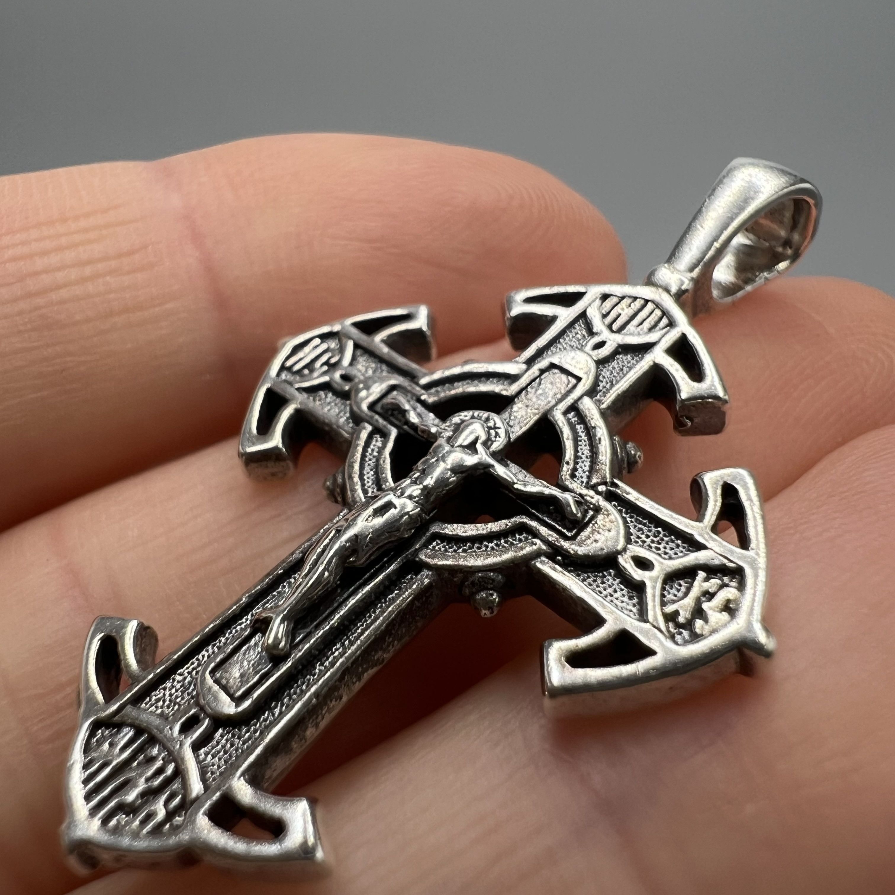 Vintage Vintage Pendant Icon Cross Jewelry Sterling Silver 5.86gr Size ONE SIZE - 6 Thumbnail