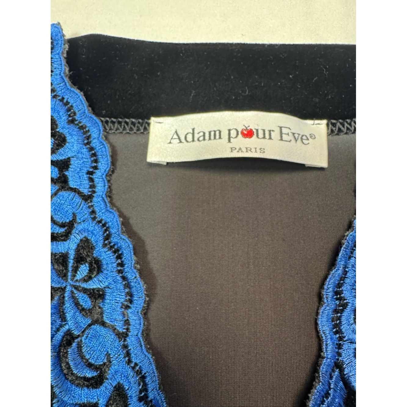 Other Vintage Adam Pour Eve Embroidered Black Velvet Long Sleeve Size M / US 6-8 / IT 42-44 - 7 Thumbnail