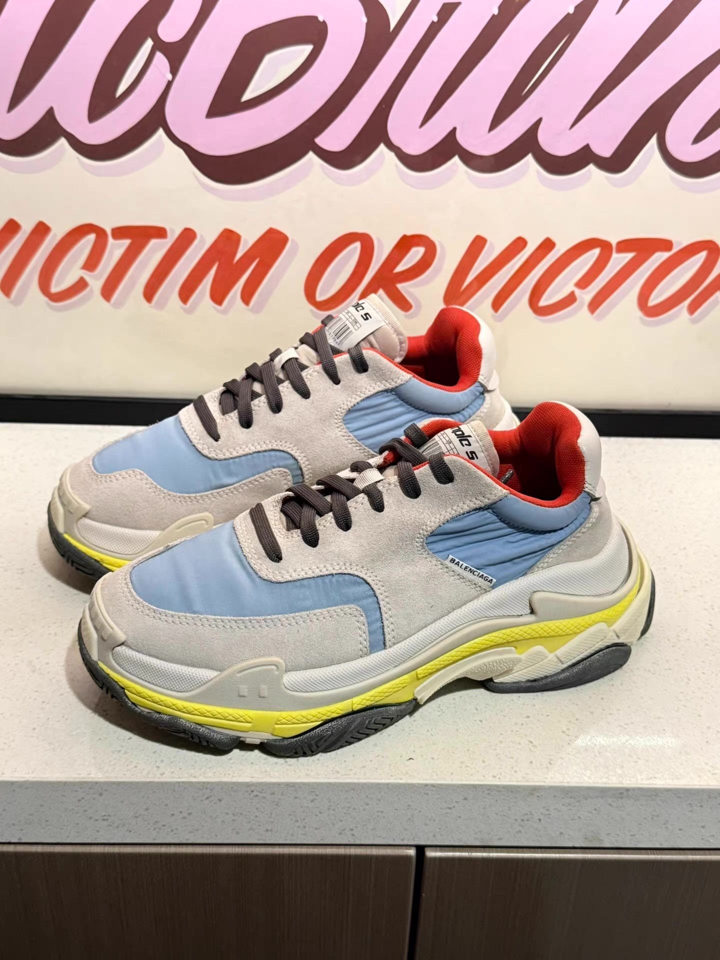 Balenciaga Balenciaga Triple S Dad Shoes, Women's Macaron Colorway Ｑ20 Size US 7 / IT 37 - 1 Thumbnail