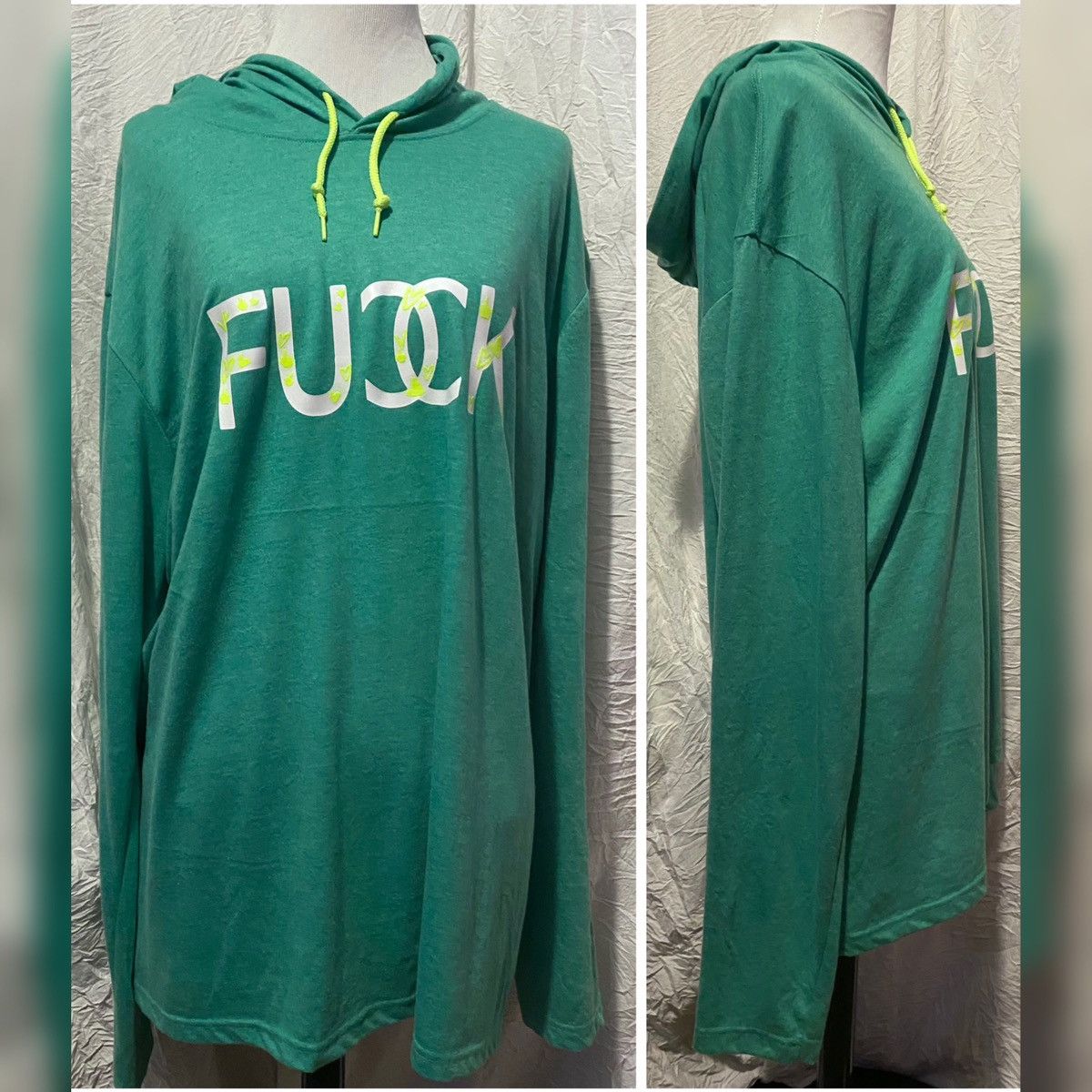 Other Neon, Custom, Glow In The Dark, F Word, Hooded Unisex Tee Size XL / US 12-14 / IT 48-50 - 10 Thumbnail