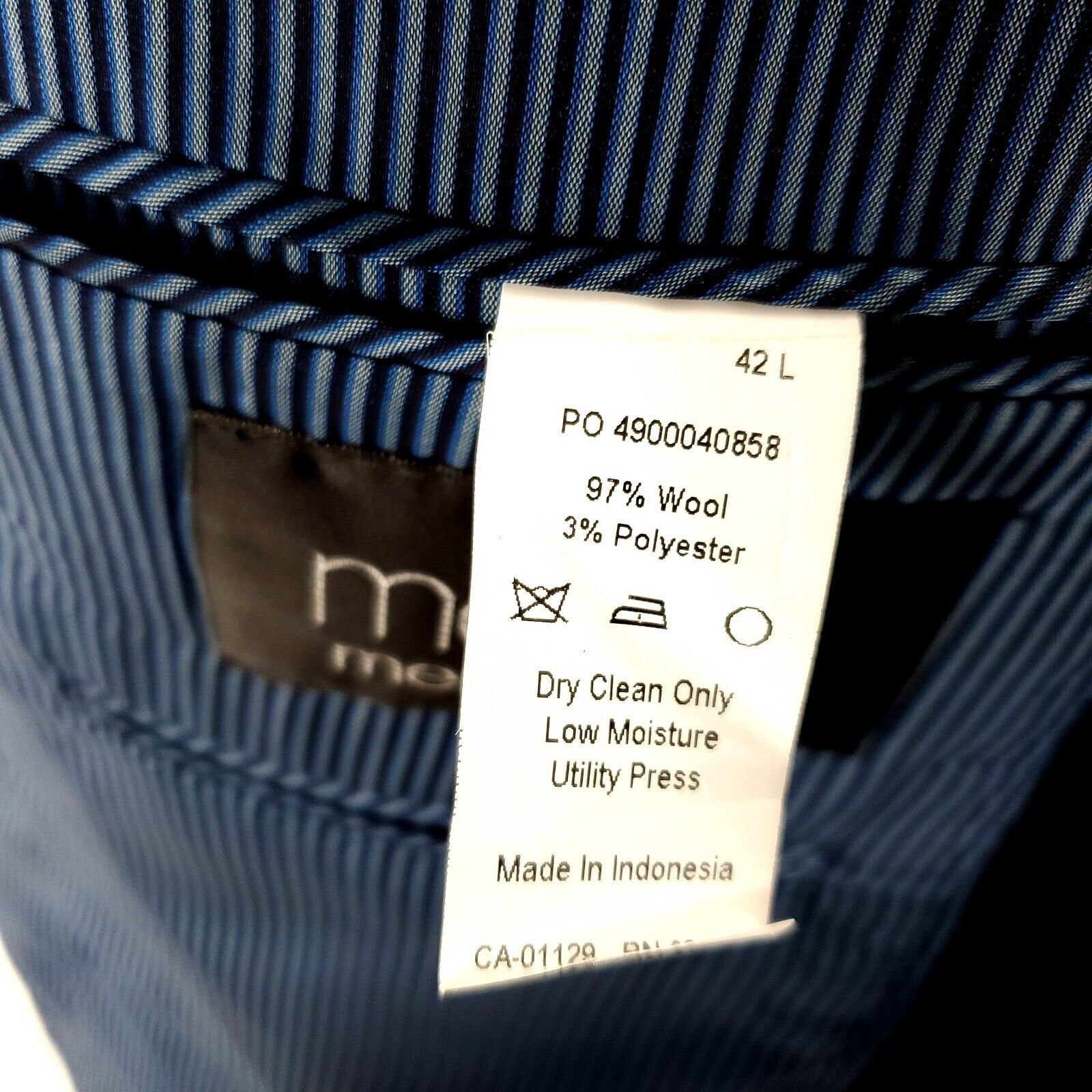 Calvin Klein Calvin Klein Wool 2 Silver Button Blazer 42L Or Slim 44L Bla Size 42L - 9 Thumbnail