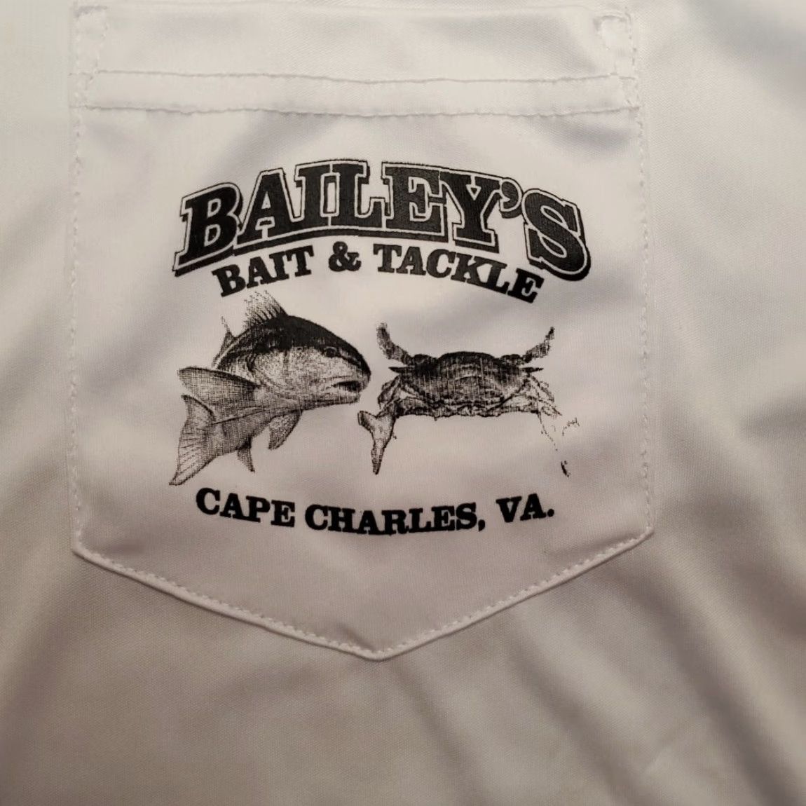 Vintage VINTAGE Baileys Bait Tackle Shirt Mens M White Performance Fishing Cape Charles Virginia Mens Size US M / EU 48-50 / 2 - 3 Thumbnail