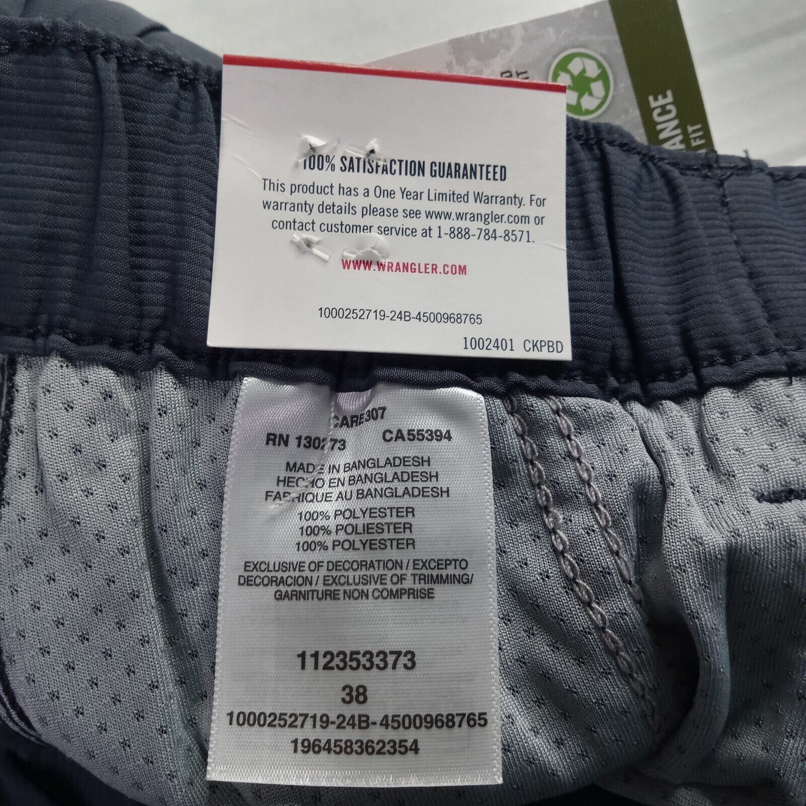 Wrangler Wrangler Cargo Shorts Relaxed Fit Men's 38 Blue 10” inseam Size US 38 / EU 54 - 3 Thumbnail