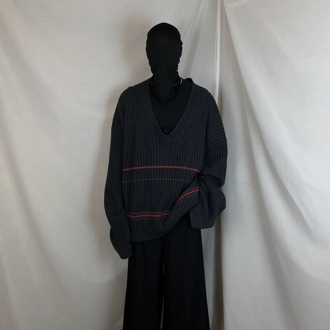 Raf Simons Raf Simons Slouchy Fisherman Stripe Knit Sweater - SS18 Size US M / EU 48-50 / 2 - 2 Thumbnail