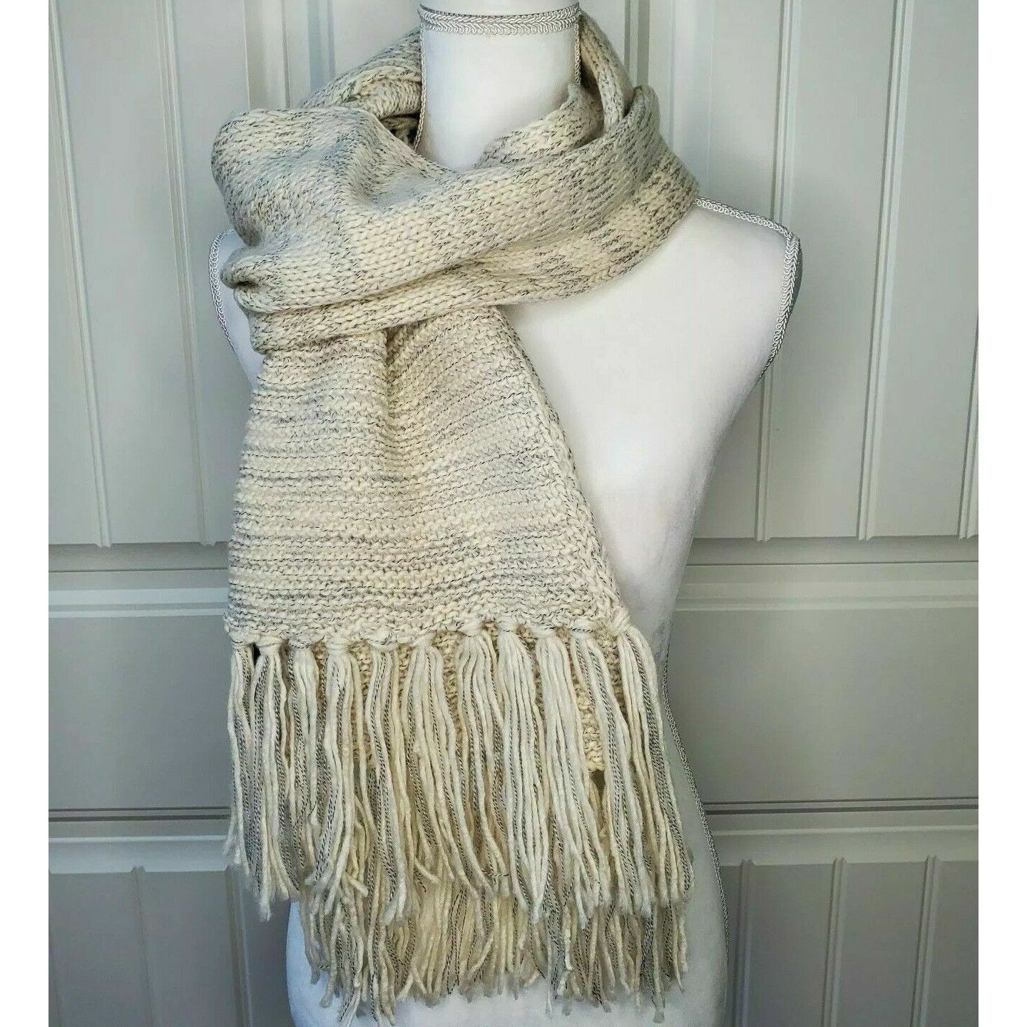 Other Universal Thread Womens Knit Oblong Scarf Rib Mix Cable Box Size ONE SIZE - 1 Preview