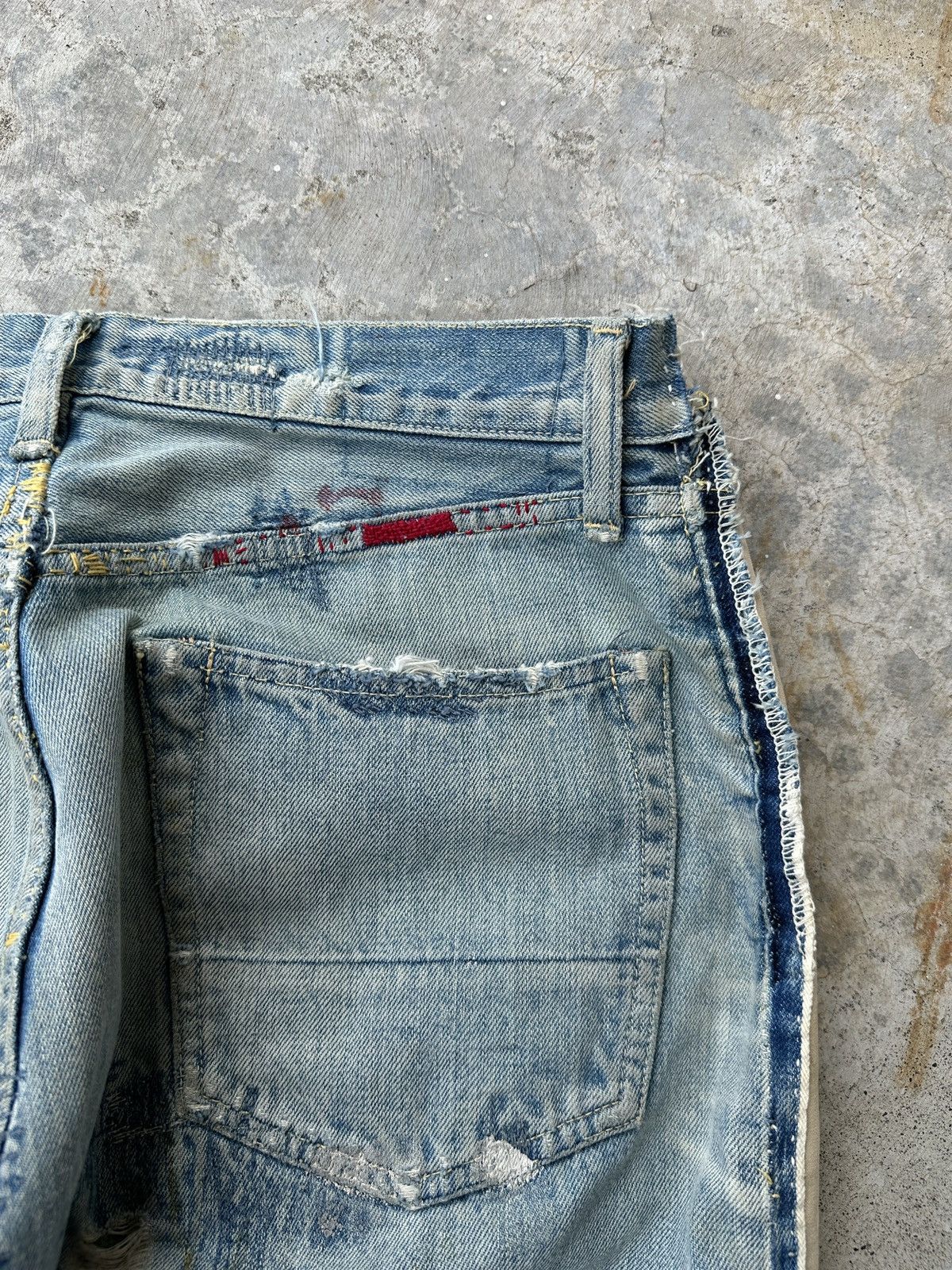 Kapital Kountry Boro Patchwork Denim Track pant Remake Size US 35 - 20 Thumbnail