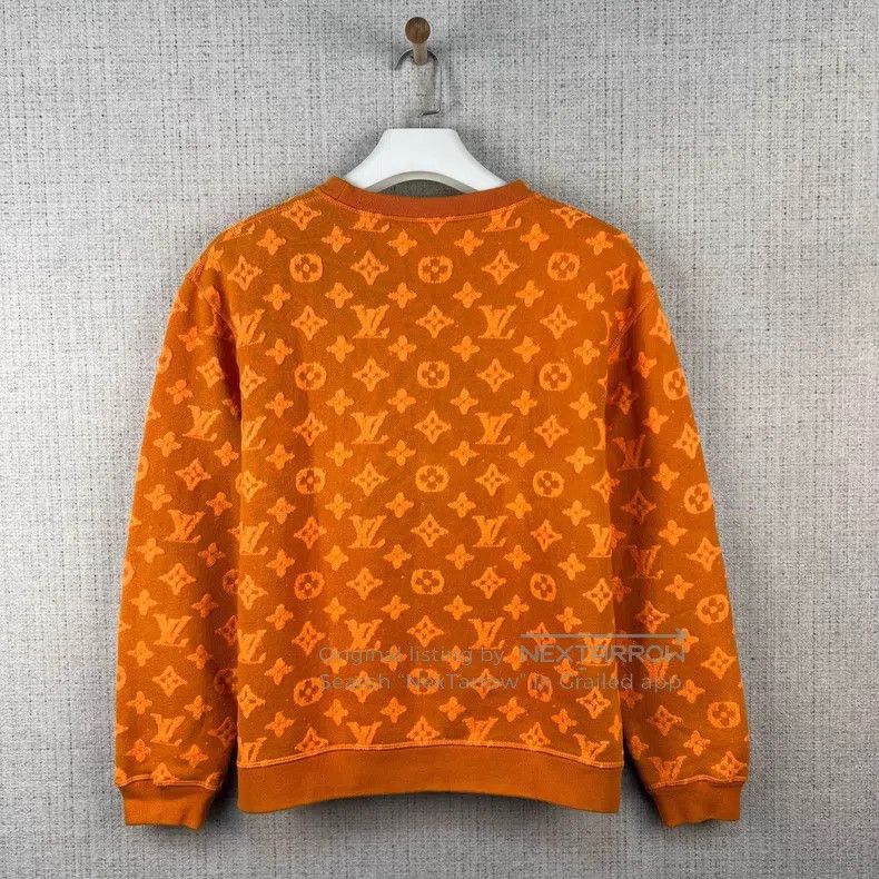 Louis Vuitton Louis Vuitton Full Logo jacquard and velvet crew neck swea Size US S / EU 44-46 / 1 - 3 Thumbnail
