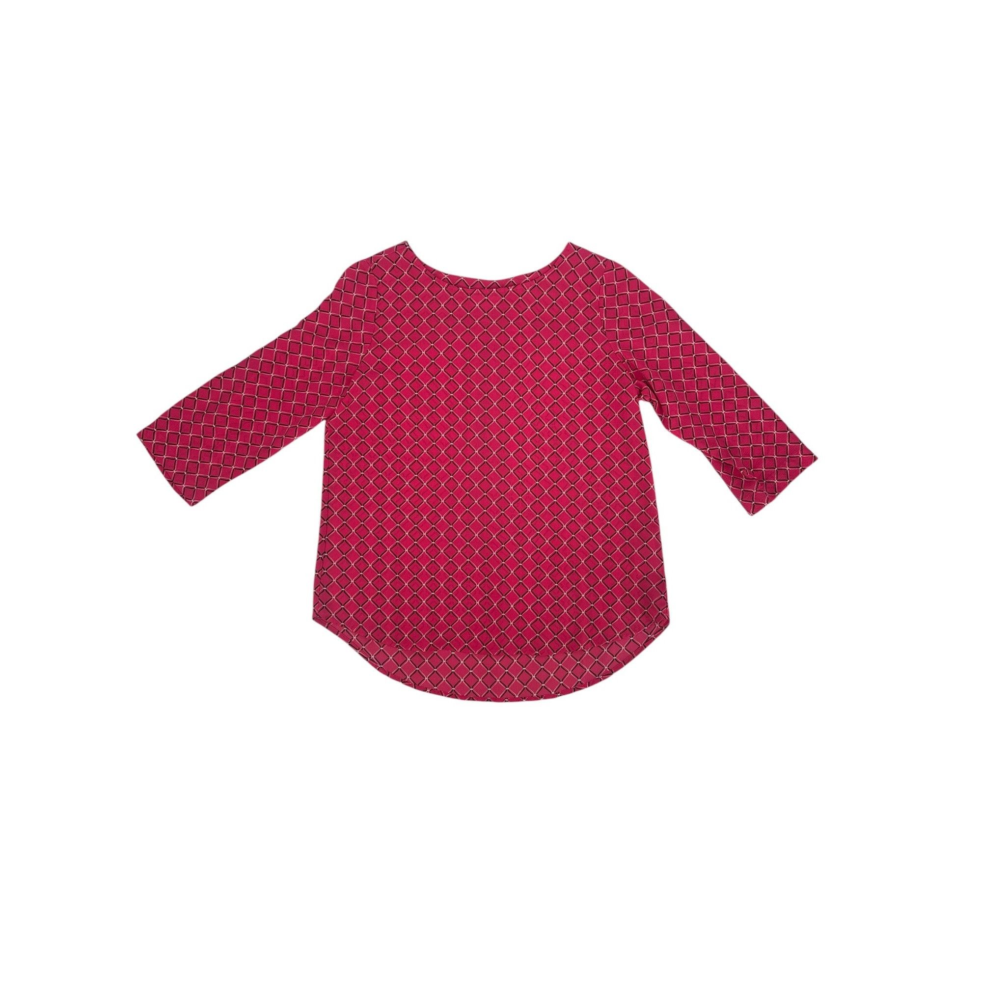Other Susan Graver Women’s Geometric Tunic Blouse Size 8 Pink Latt Size M / US 6-8 / IT 42-44 - 3 Thumbnail