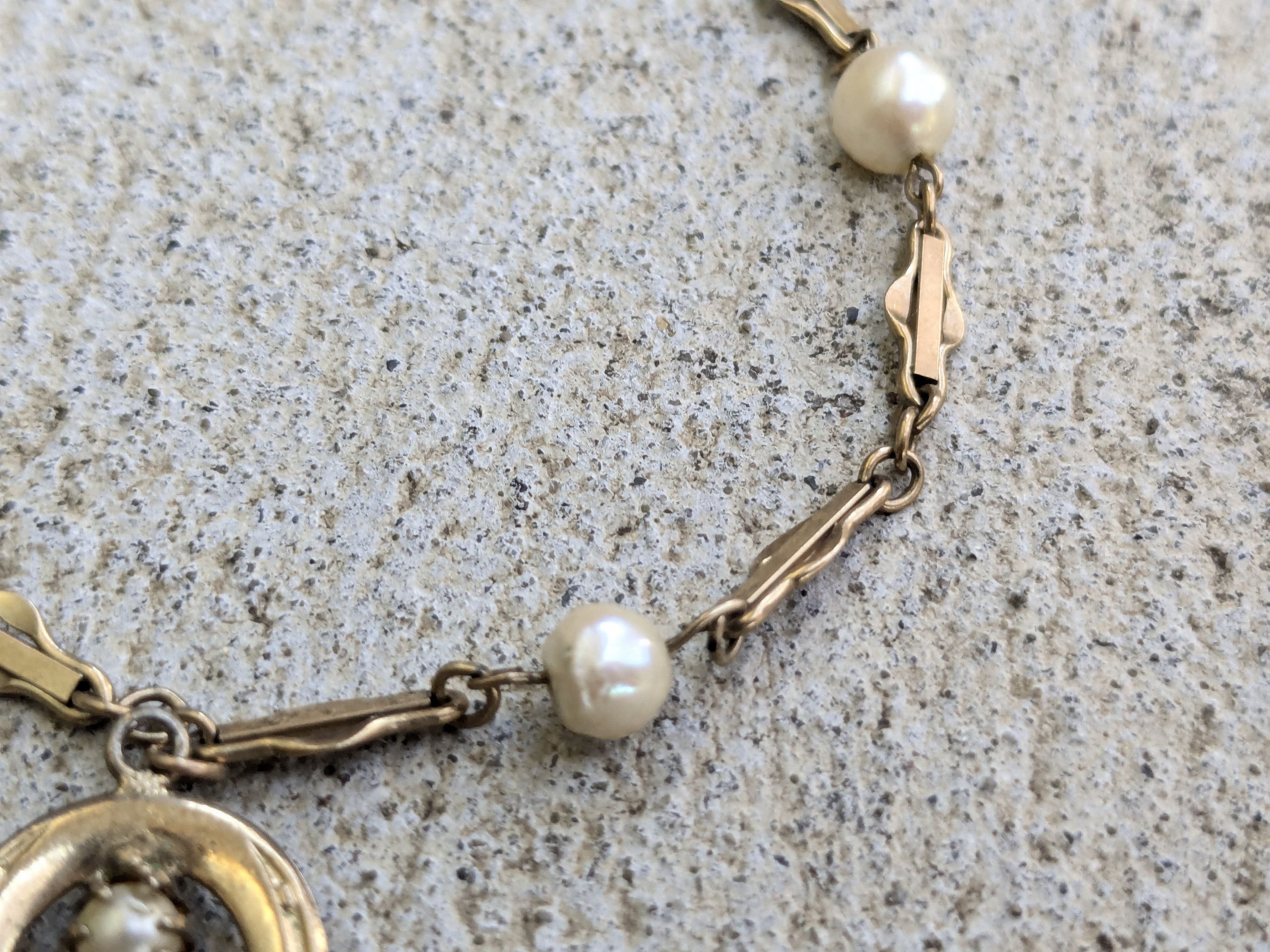 Jewelry × Vintage Vintage Gold Bracelet Pearl Bracelet 1/20 12k GF 7.5" Size ONE SIZE - 5 Thumbnail
