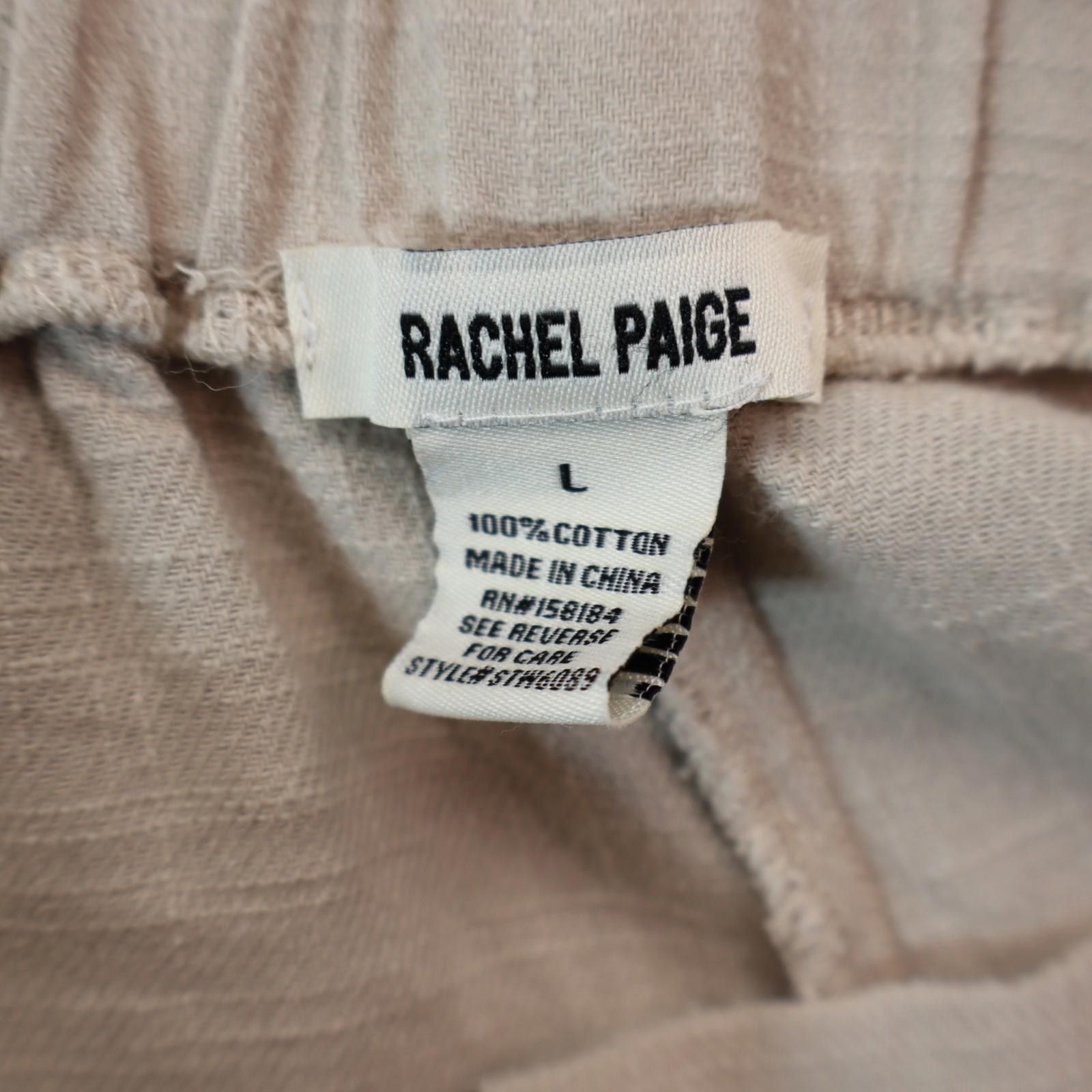 Other Rachel Paige Womens Wide Leg Pants Large Beige Twill Boho Size 36" / US 14 / IT 50 - 7 Thumbnail