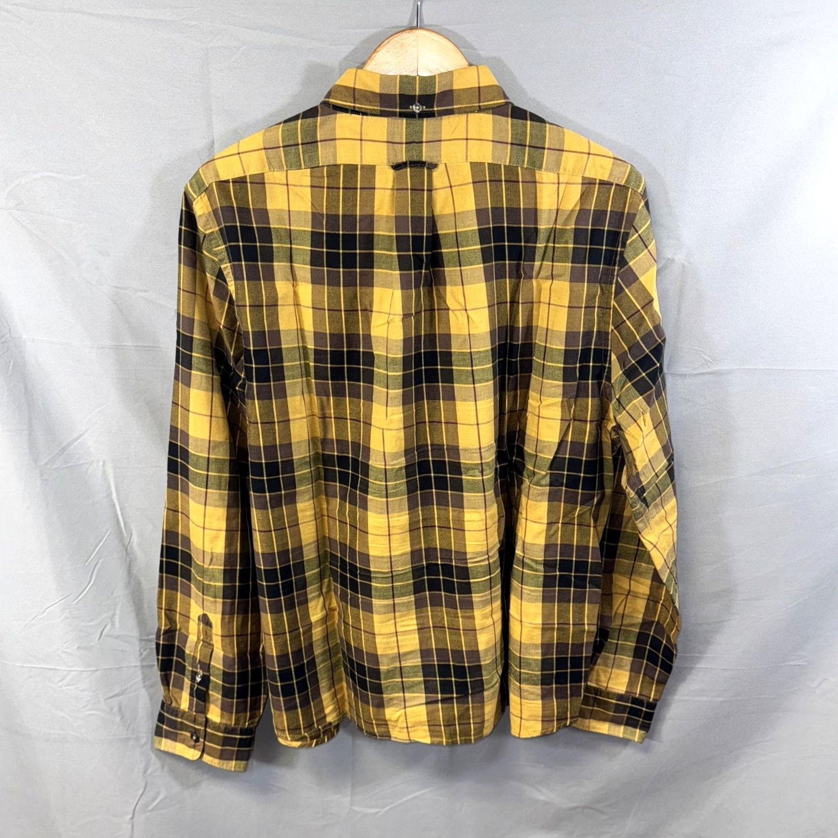 Todd Snyder Todd Snyder Shirt Mens XL Yellow Black Plaid Button Down Tencel Cotton Button-Up Shirt Size US XL / EU 56 / 4 - 2 Thumbnail