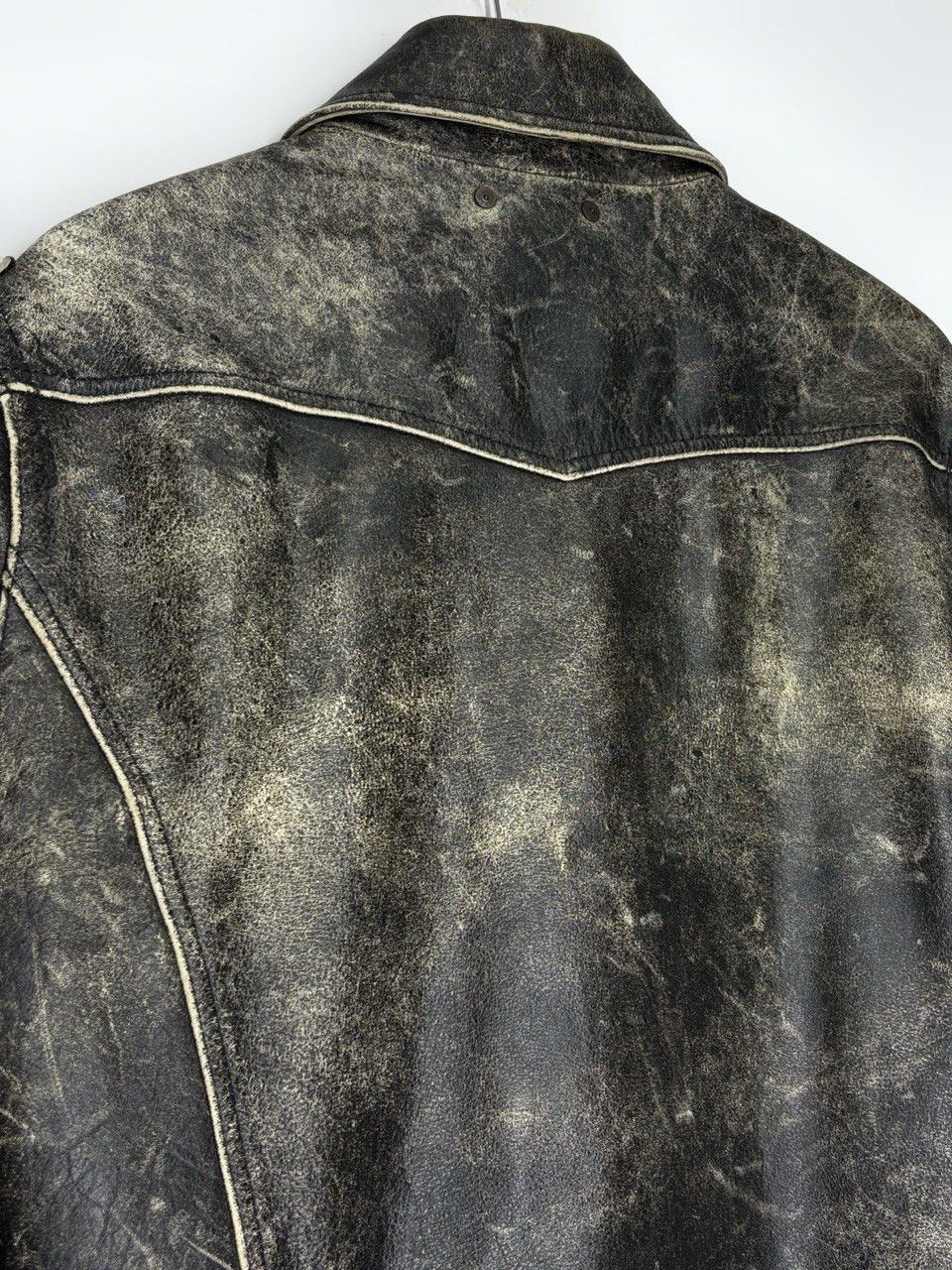 Hugo Boss Vintage 90s Hugo Boss Avant Garde Heavy Leather Jacket Size US M / EU 48-50 / 2 - 13 Thumbnail