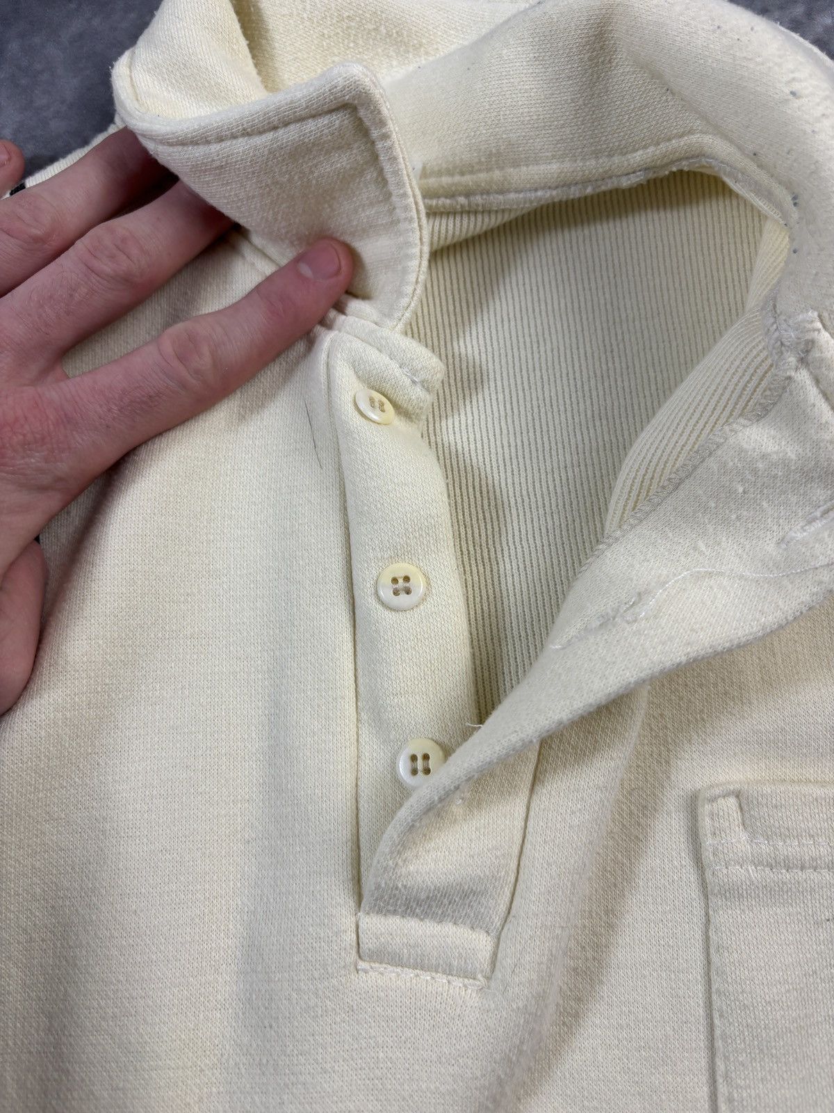 MLB × Vintage Vintage Polo Shirt 1990s MLB Inc. ShortSleeve Cream Pullover Size US M / EU 48-50 / 2 - 8 Thumbnail