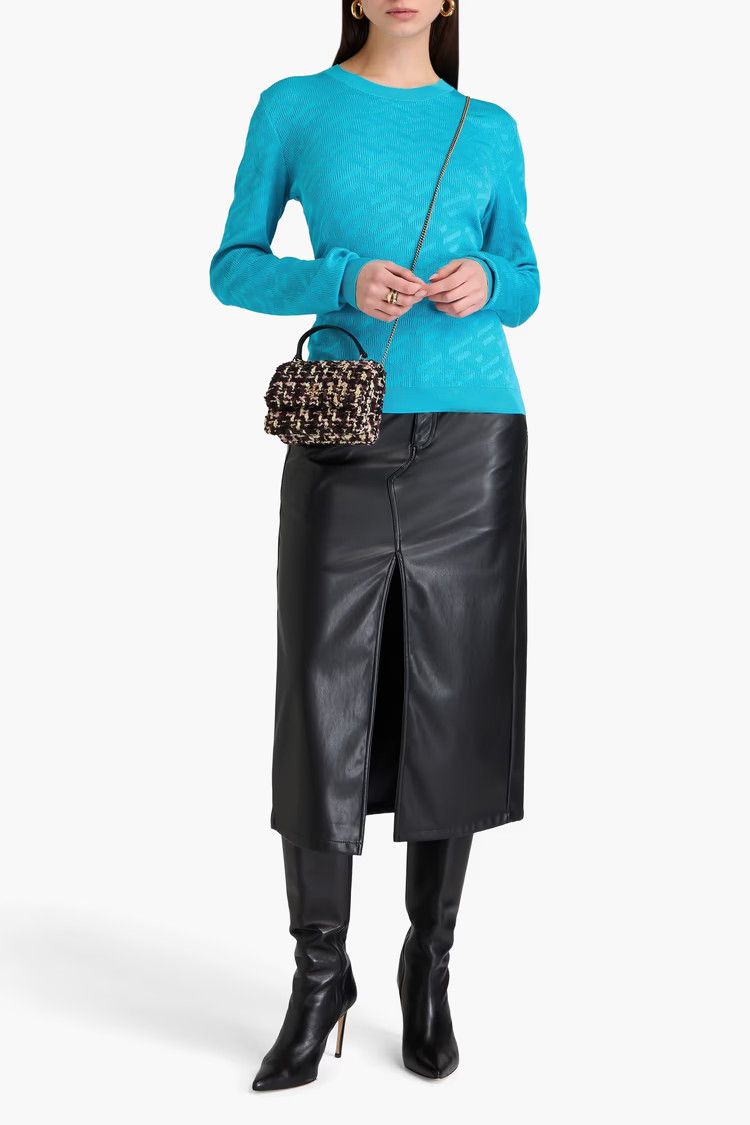 Versace o1y0226 Crewneck Sweater in Azure Size XS / US 0-2 / IT 36-38 - 2 Thumbnail