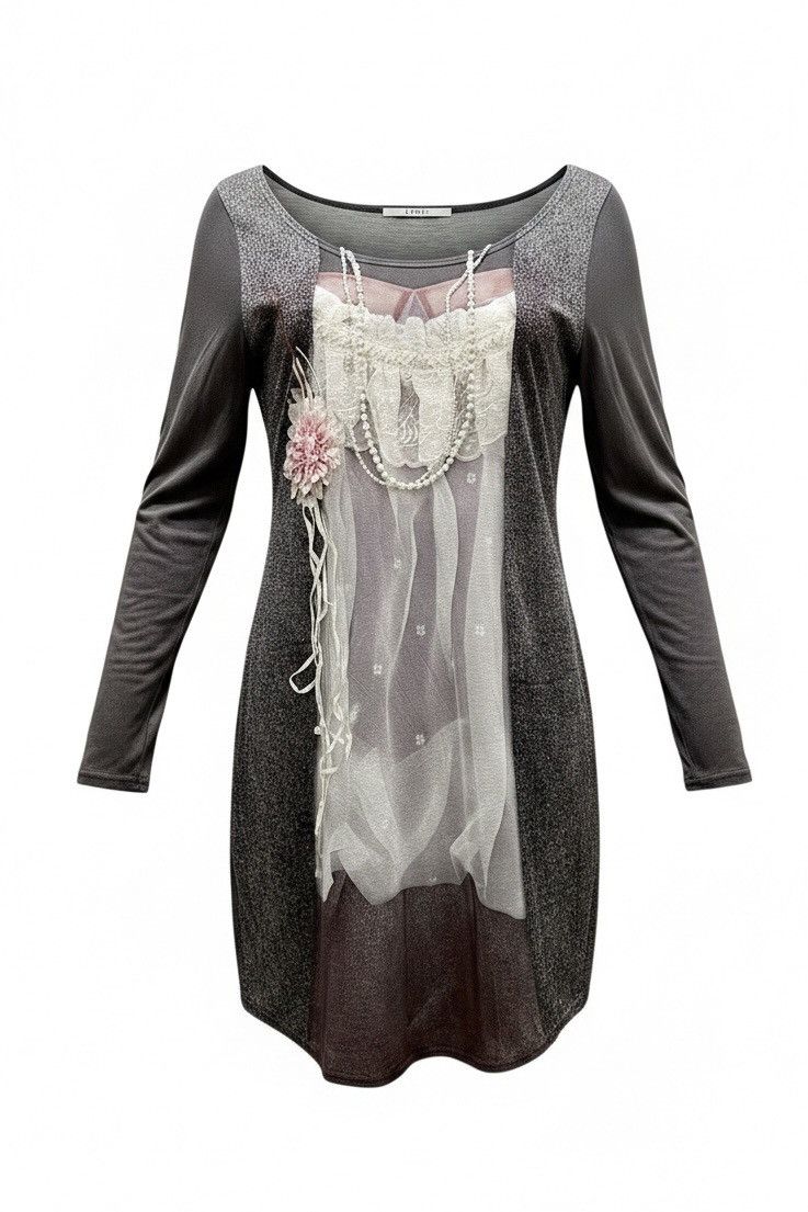 Limi Feu 1990s Limi Feu Trompe-l'œil Midi Dress Yohji Yamamoto Size S / US 4 / IT 40 - 1 Thumbnail