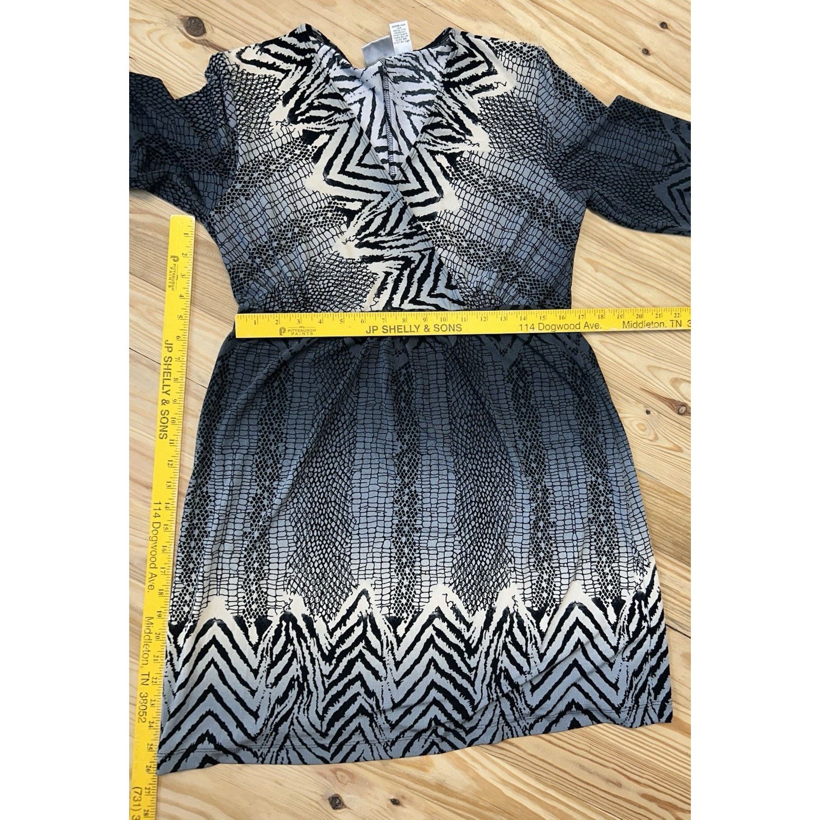 Chicos CHICO'S Slinky Knit DRESS 2 12 L Animal Print Zebra Snake Size L / US 10 / IT 46 - 5 Thumbnail