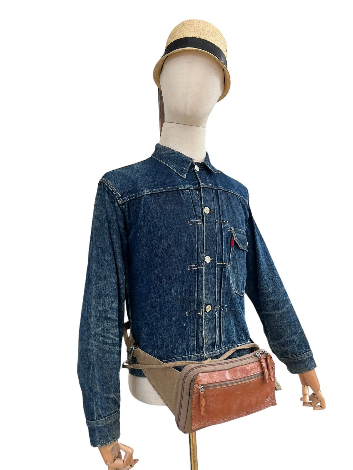 Leather Vintage Porter by Yoshida Hybrid Leather Cotton Canvas Bag Size ONE SIZE - 3 Thumbnail